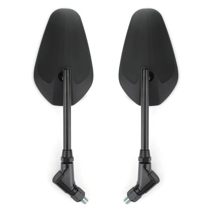 New Black Left & Right Motorcycle Cruiser Chopper Rearview Side Mirrors M10 10mm Generic