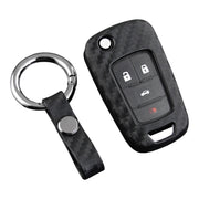 Leather Silicone Car Key Case Cover With Buckle For Chevrolet