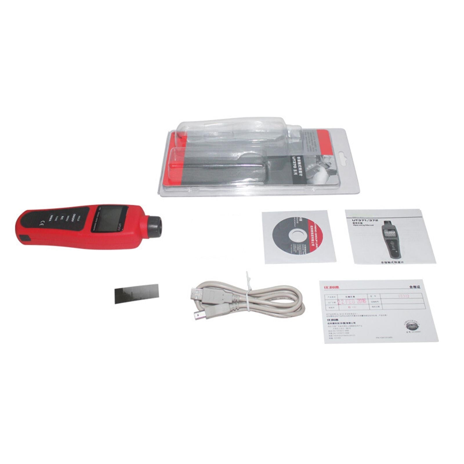 UT372 Digital Laser Photo Non-Contact Tachometer Rotate Speed Meter 99999RPM