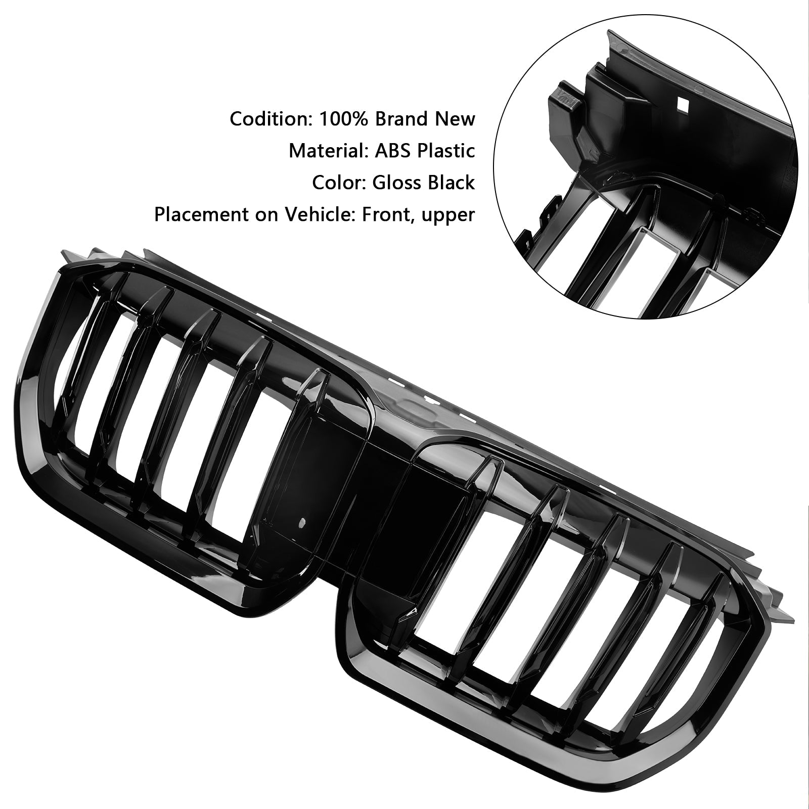 BMW X1 U11 U12 2023-2024 Gloss Black Front Bumper Kidney Grille Grill