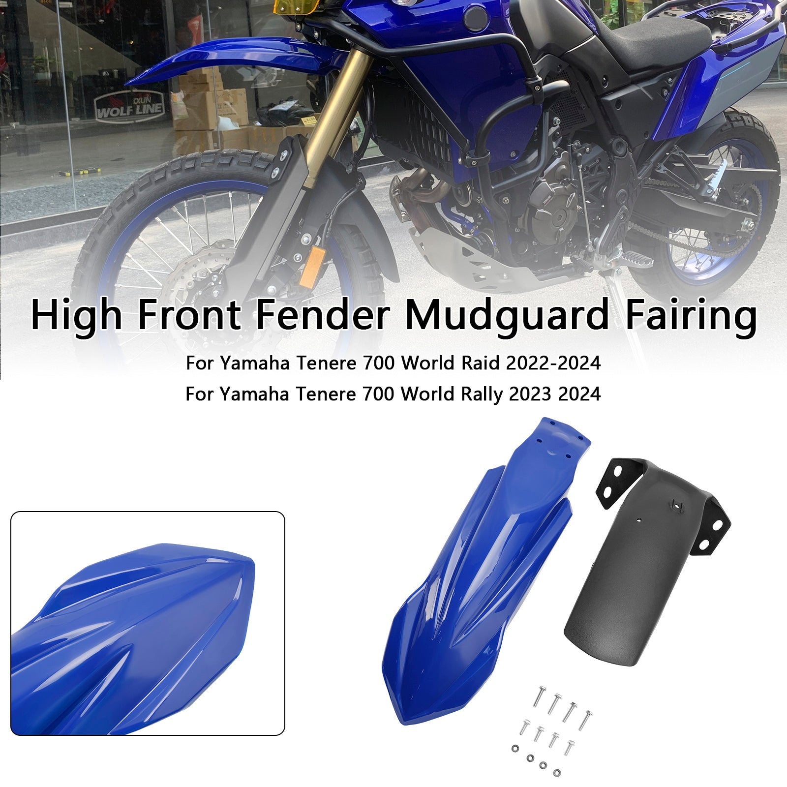 2022-2024 Yamaha Tenere 700 World Raid High Front Fender Mudguard Fairing