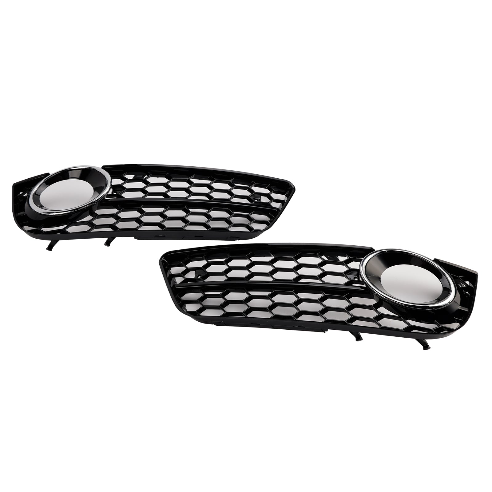 2007-2011 Audi A5 2PCS Honeycomb Front Fog Lamp Cover Grille Grill 1522024