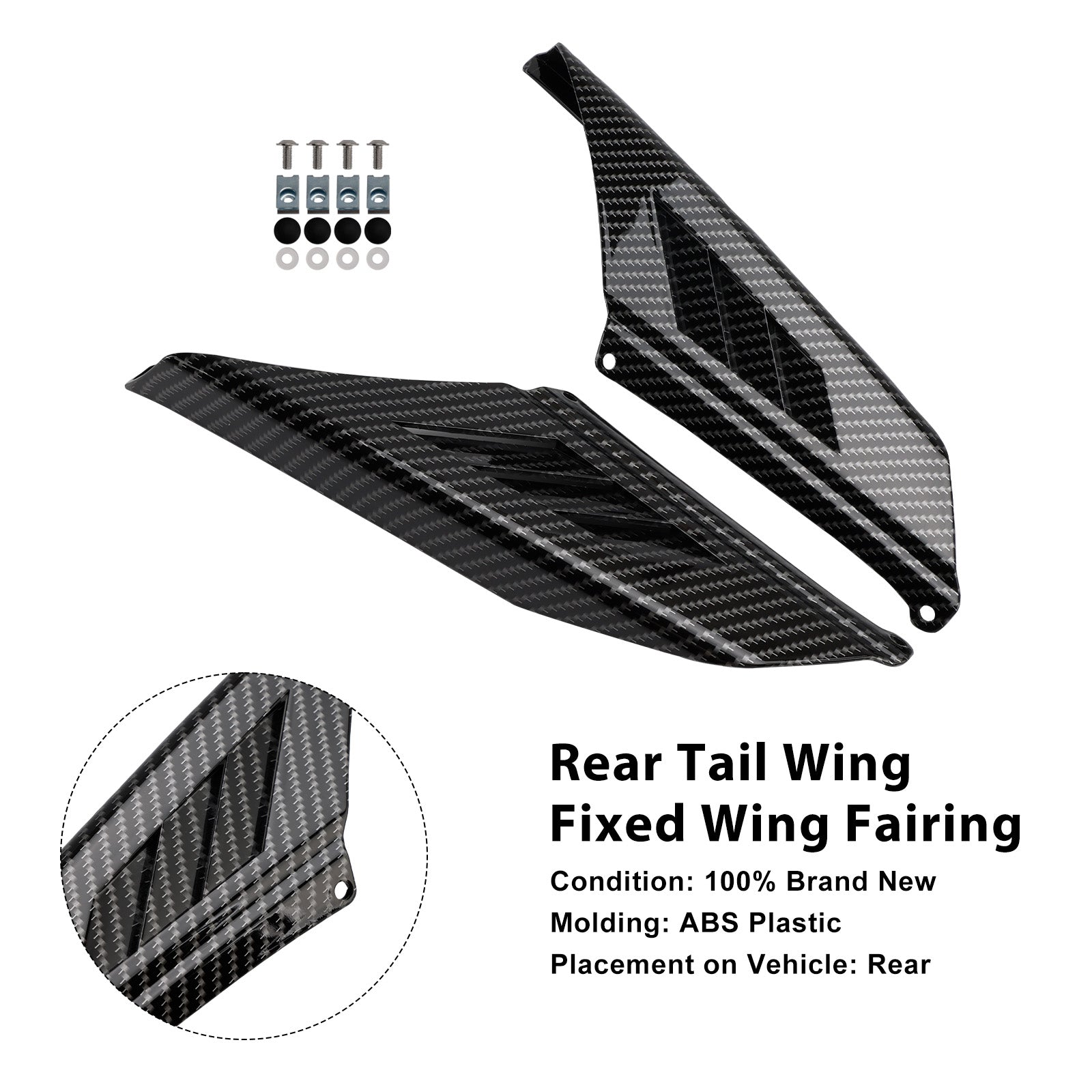 2023-2025 Kawasaki NINJA ZX-4R ZX-4RR Rear Tail Wing Fixed Wing Fairing