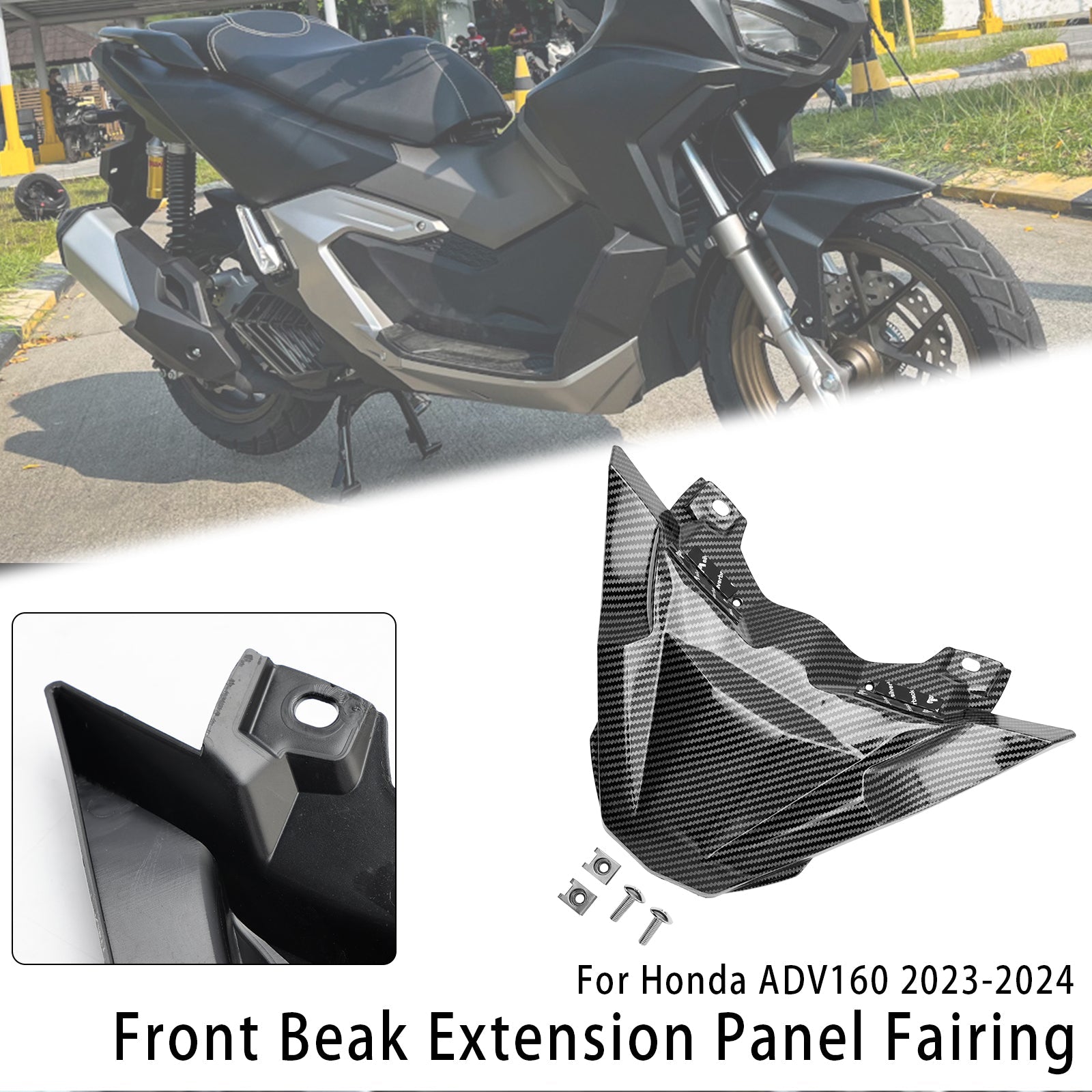 2023-2024 Honda ADV 160 Front Beak Extension Nose Panel Fairing