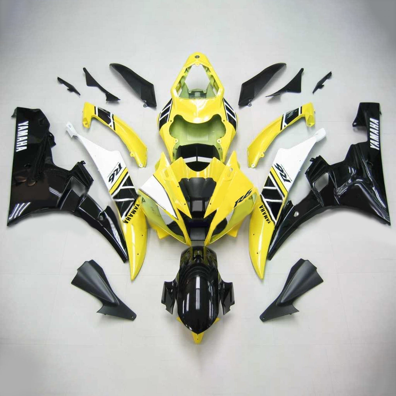 2006-2007 Yamaha YZF 600 R6 Amotopart Injection Fairing Kit Bodywork Plastic ABS #105