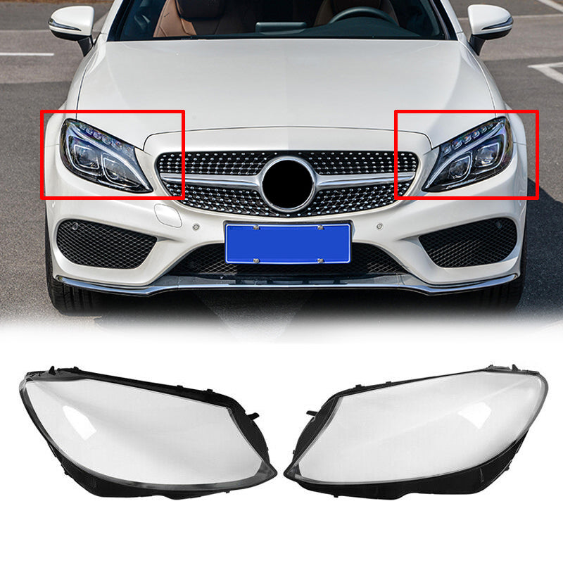 2015+ W205 C180 C200 C300 Left Side Headlight Cover Headlamp Lens Lenses generic