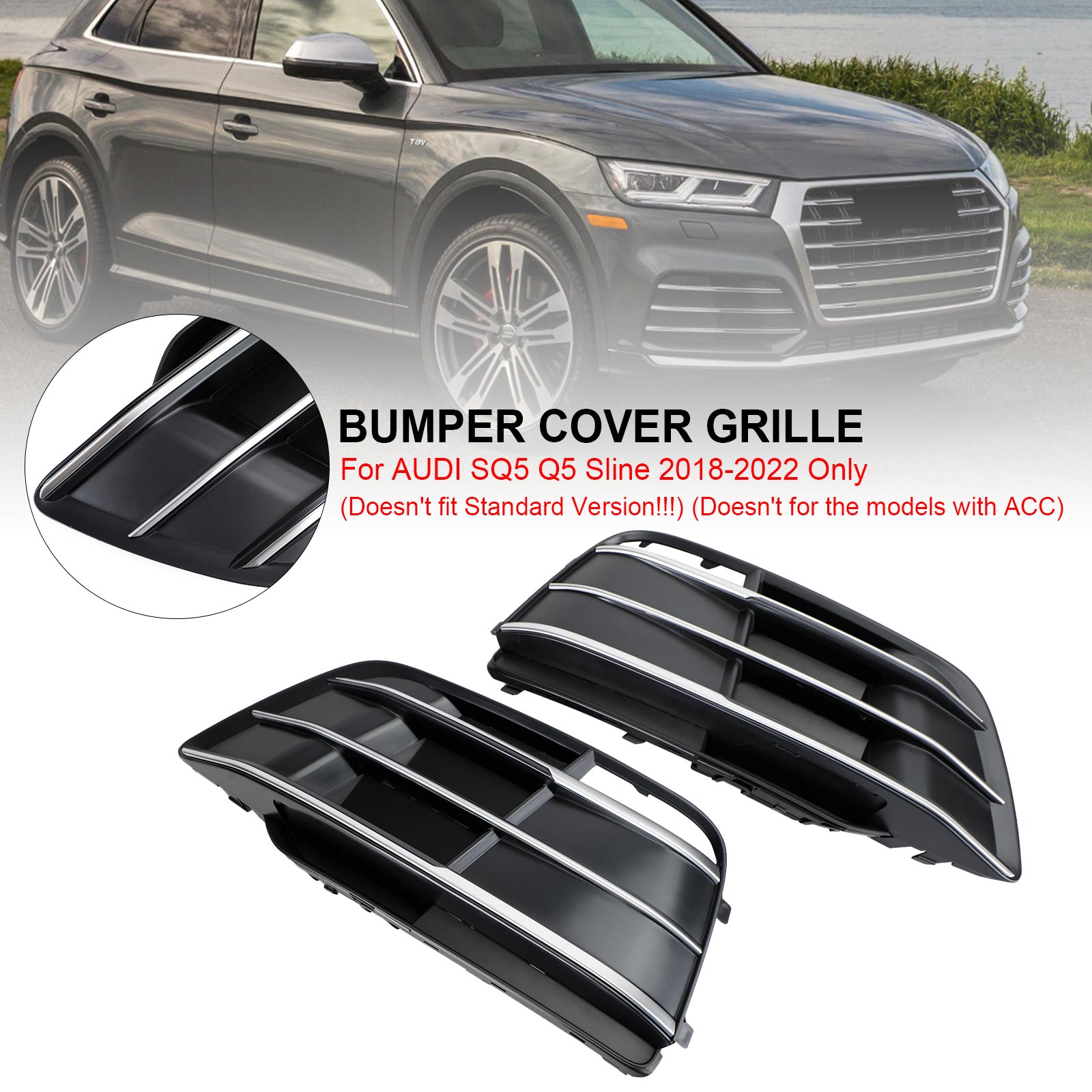 2018-2022 Audi Q5 SQ5 Front Bumper Grille Grill 80A807679MRU6 Pre-Facelift