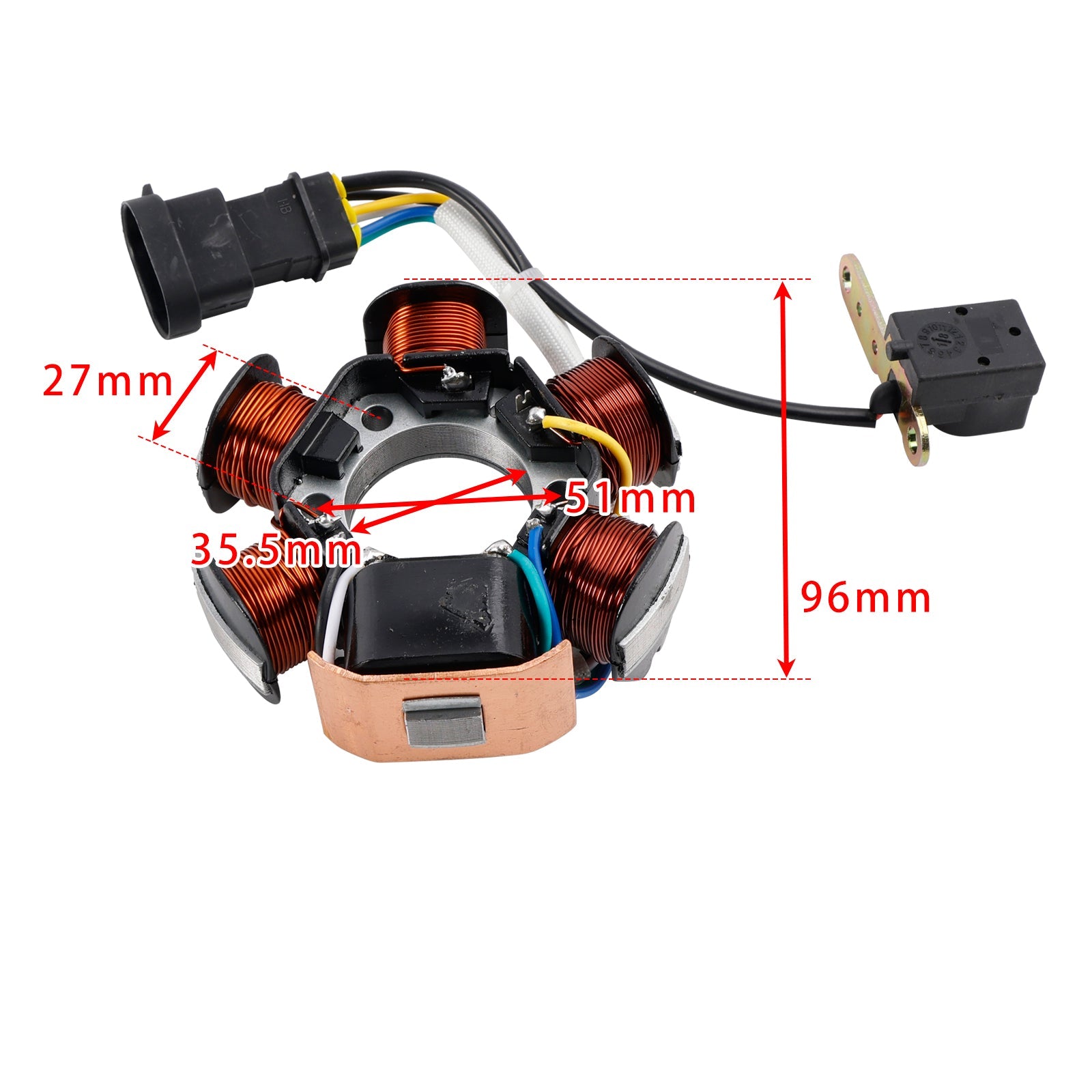 6-Pin Stator Magneto 639865 For Piaggio Zip SP TPH Typhoon NRG Power MC3 50cc 2T