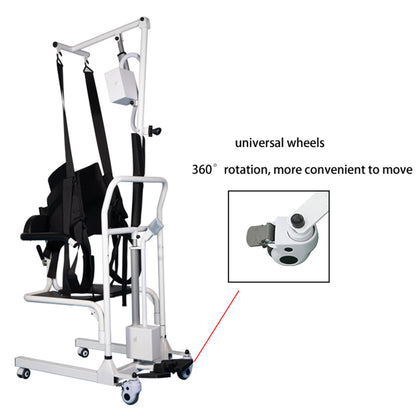 Electric Transfer Chair Patient Lift (4 in 1) for Home  180° Split Seat 330 lbs Load-Bearing for Elderly Disabled Handicapped  Full Body Sling Portable