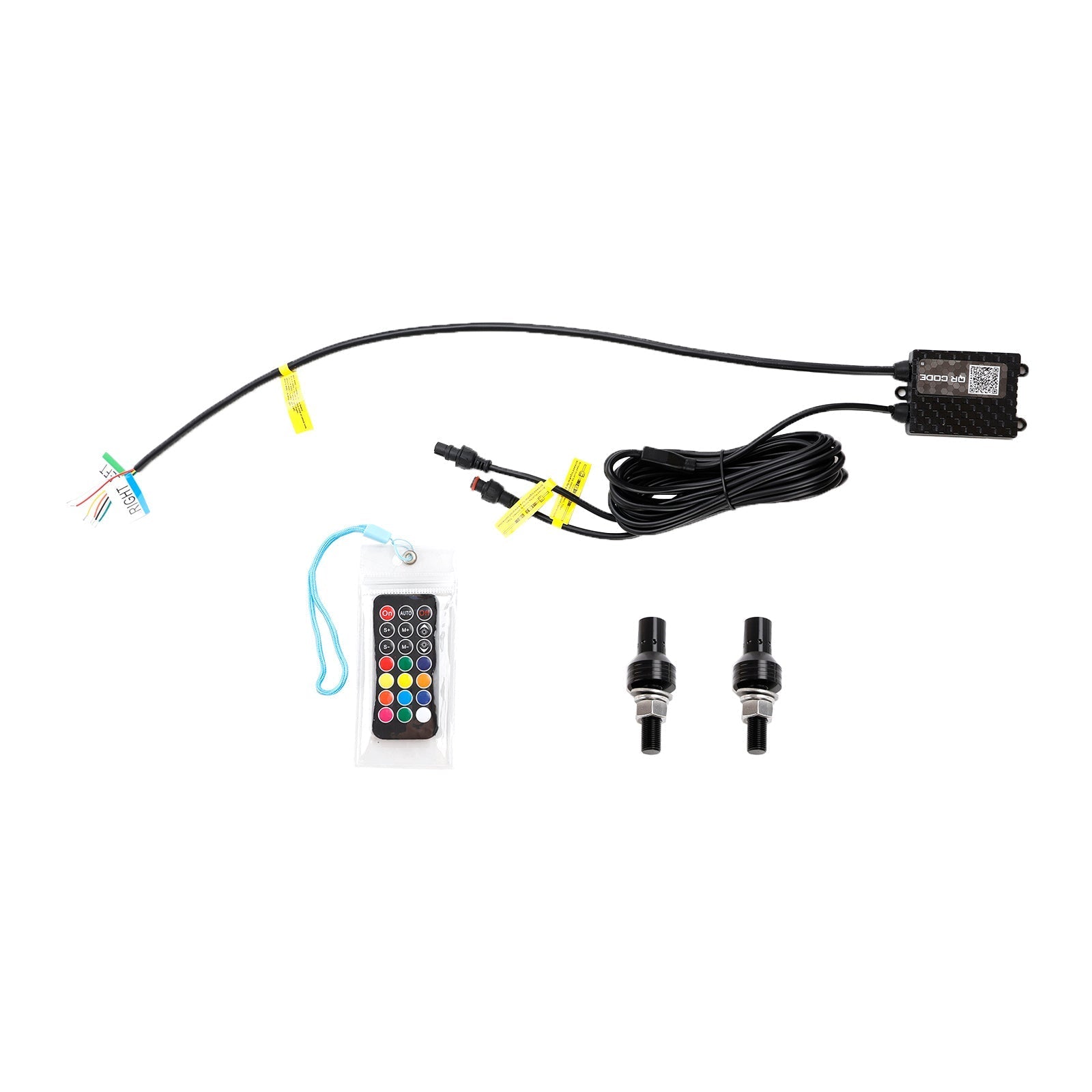 Ford F150 F250 F350 2X 4ft RGB LED APP Whip Lights Antenna W/ Flag Remote Control Generic