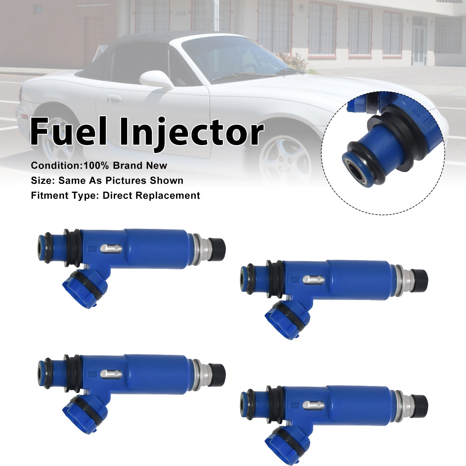 4Pcs Fuel Injector For Mazda MX-5 II 1998-2005 195500-3030 1955003030
