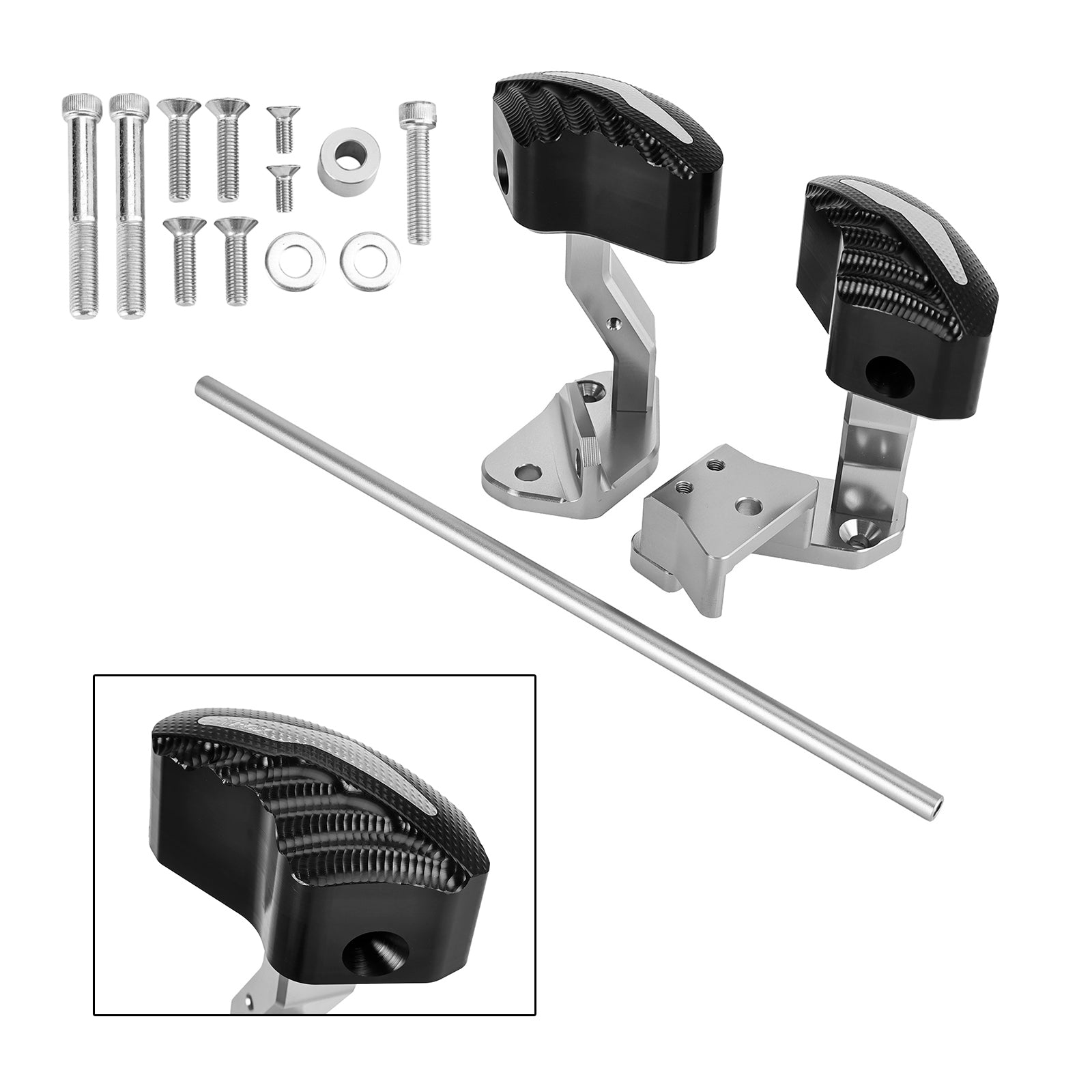Protector Engine Crash Bund Pad Slider Silver For Suzuki Gsxr1300 Hayabusa 21-23