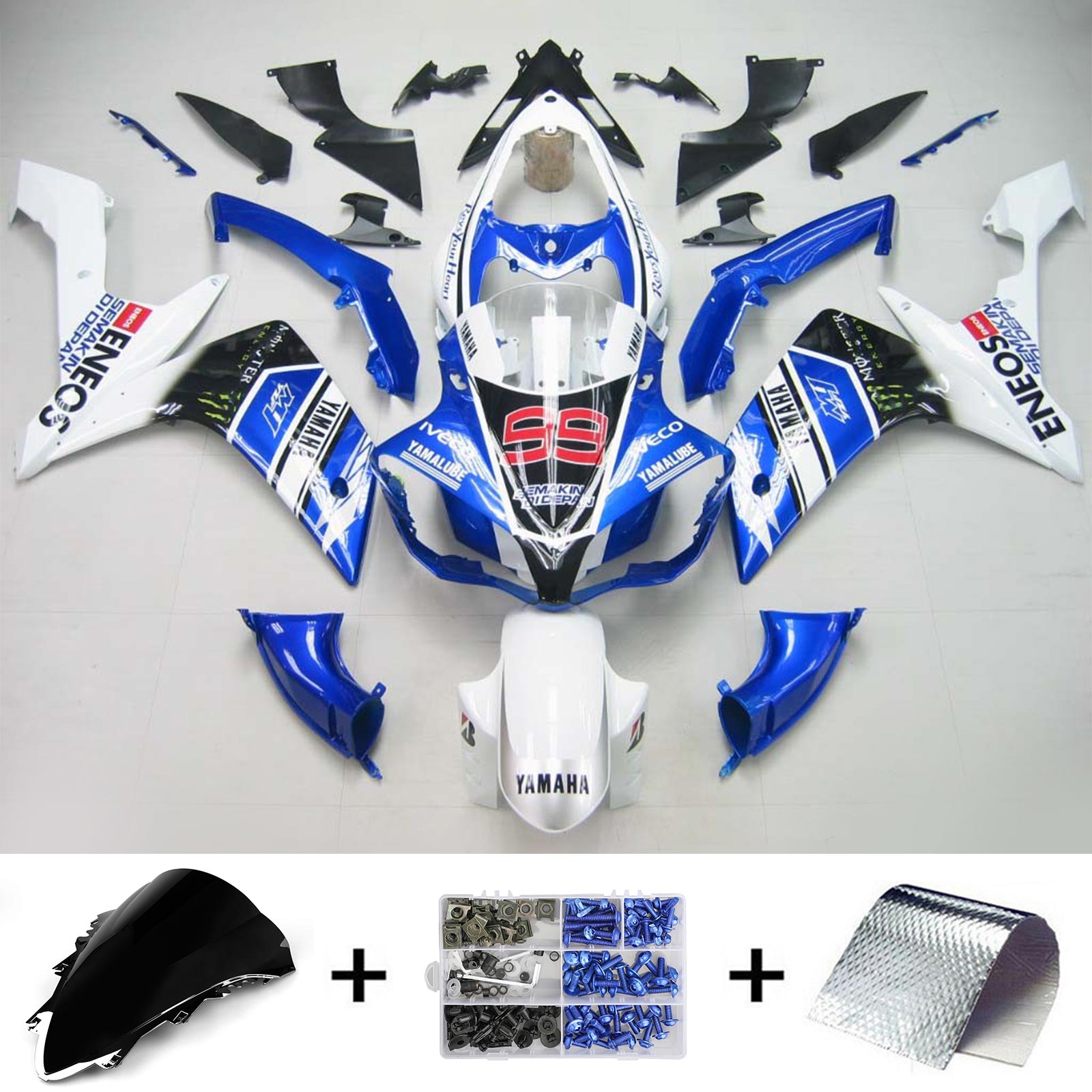2007-2008 Yamaha YZF 1000 R1 Fairing Kit Generic