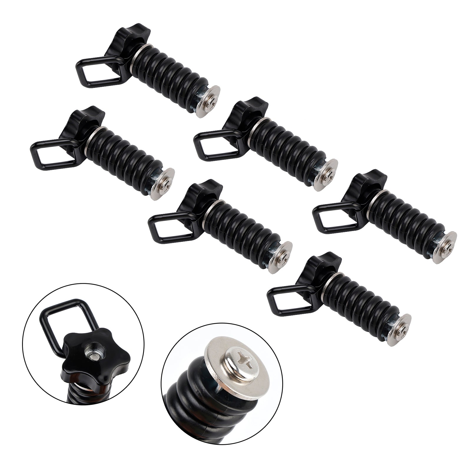 6 Pcs 1 Inch Cargo Anchor Flexible Loop For Polaris Rzr Sportsman Ace 2013-2025