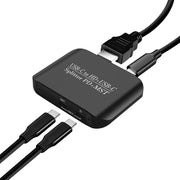 4K60TYPE-C to HDMI+TYPE-C Adapter Different Same Display Power Supply Splitter