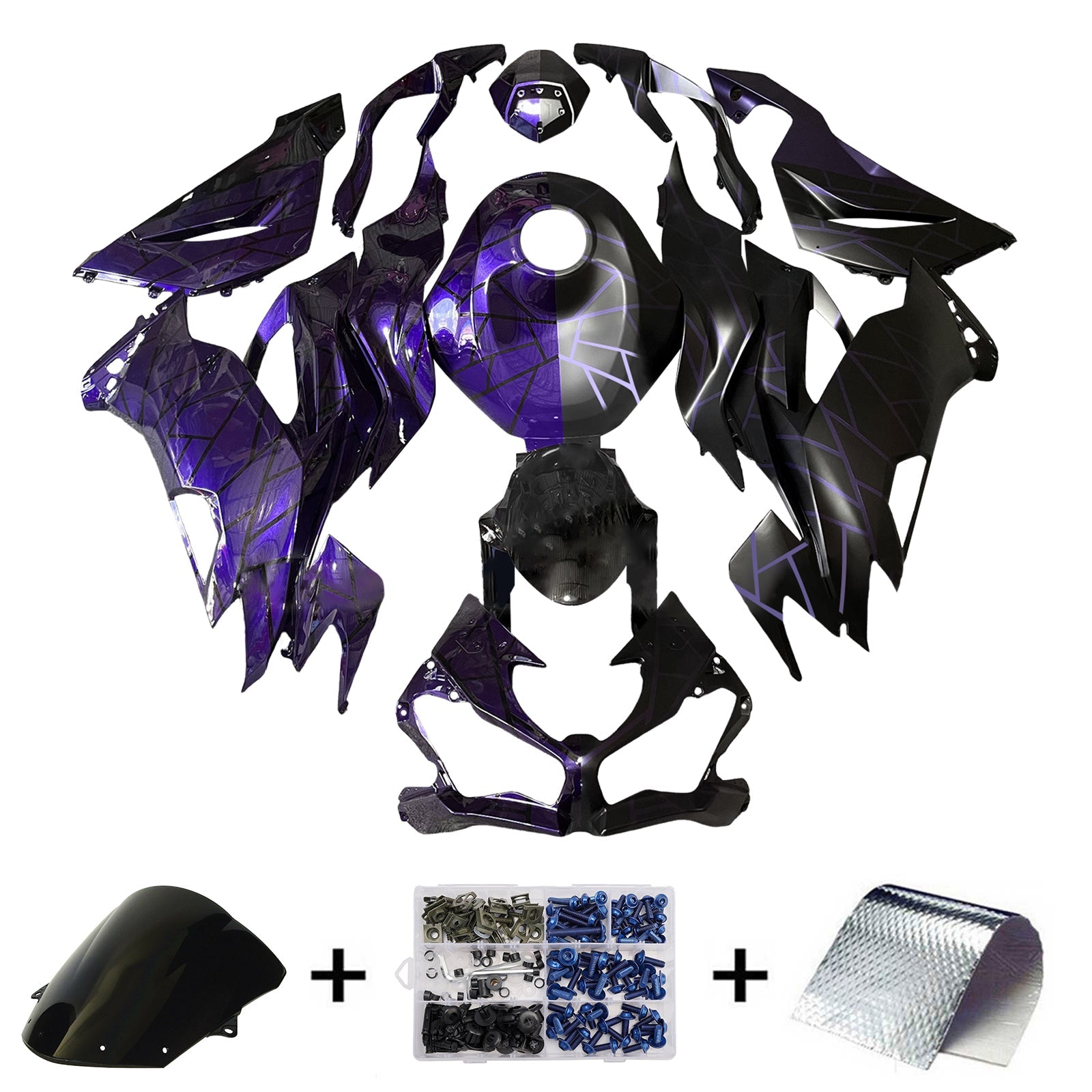 Injection Fairing Kit Bodywork Plastic ABS fit For Kawasaki ZX6R 2019-2023