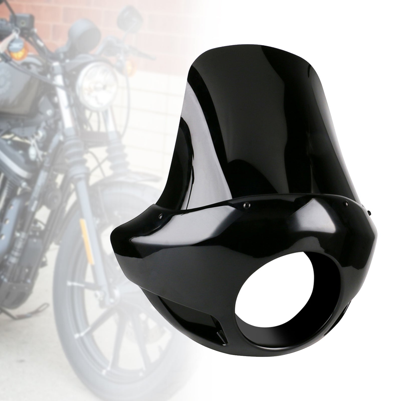 35mm-49mm Forks Most 5.75" Headlights Dyna Windshield Headlight Fairing