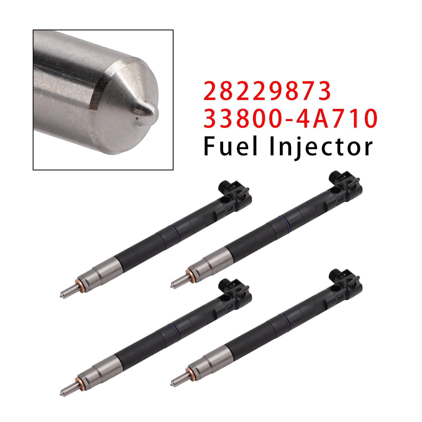 2010- For Hyundai H-1 Travel (TQ) 2.5 CRDi D4CB 2497 ccm, 81 KW 4PCS Common Rail Injector 33800-4A710