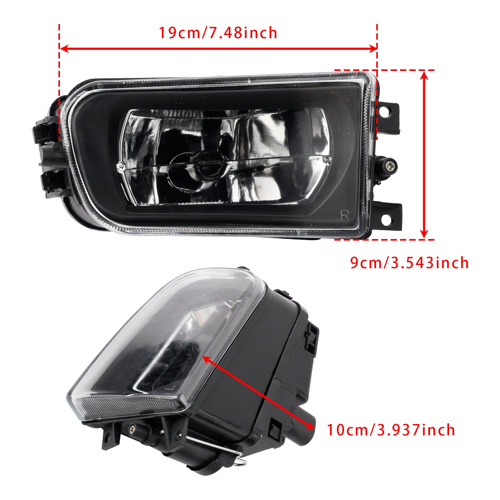 1997-2001 BMW Z3 Pair Front Bumper Fog Light Lamp Housing Shell 63178360575 63178381977