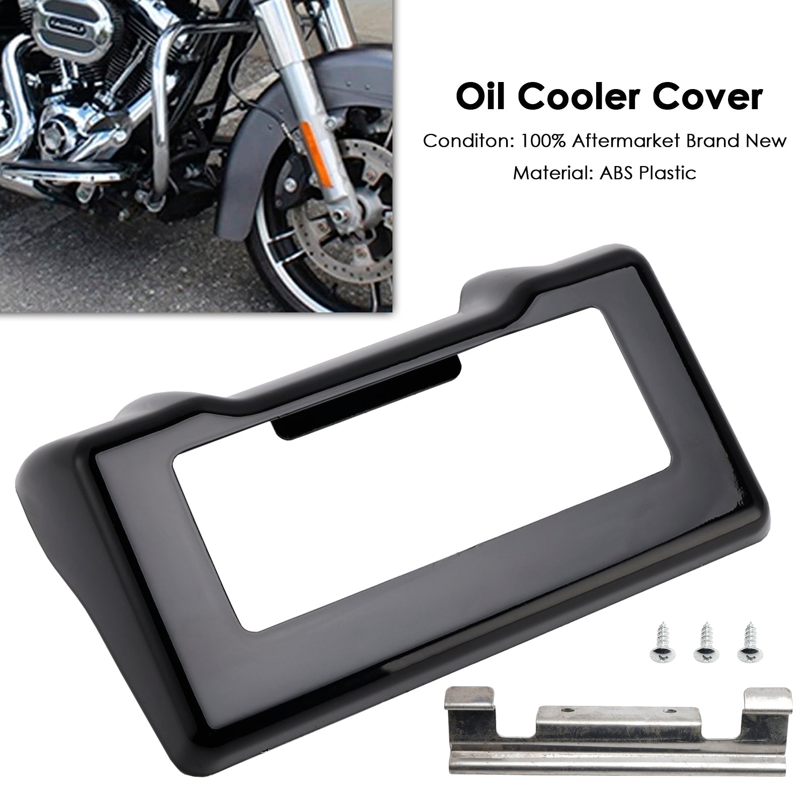 Oil Cooler Cover Fit For Touring Road King Street Glide 2011-2016