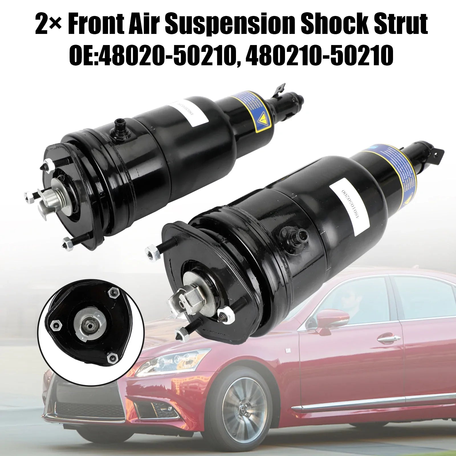 2pcs Lexus LS600h 2009-2016 L Sedan 4-Door 5.0L Front Air Suspension Shock Strut 48020/10-50210