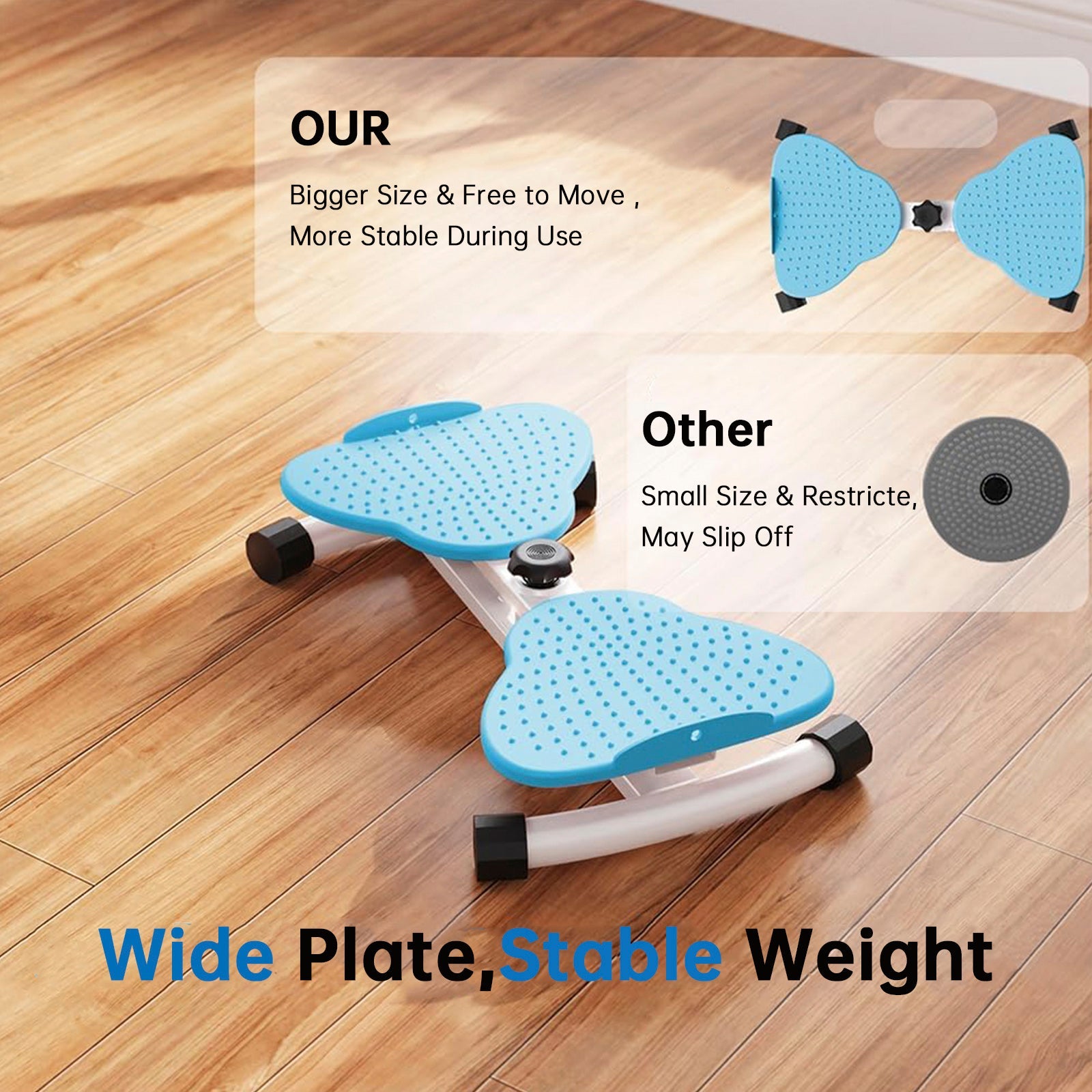 Waist Twisting Machine Fitness Tool Ab Twister Board 150kg Capacity & 20dB Ultra-Quiet Anti-Slip Home Gym Workout Equipment for Women Belly Fat Pink/Blue