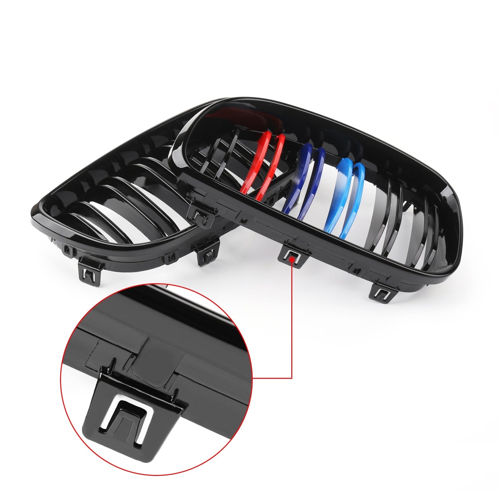 Black Sport Color Front Bumper Kidney Grille Fit BMW E81 E82 E87 E88 2008-2012