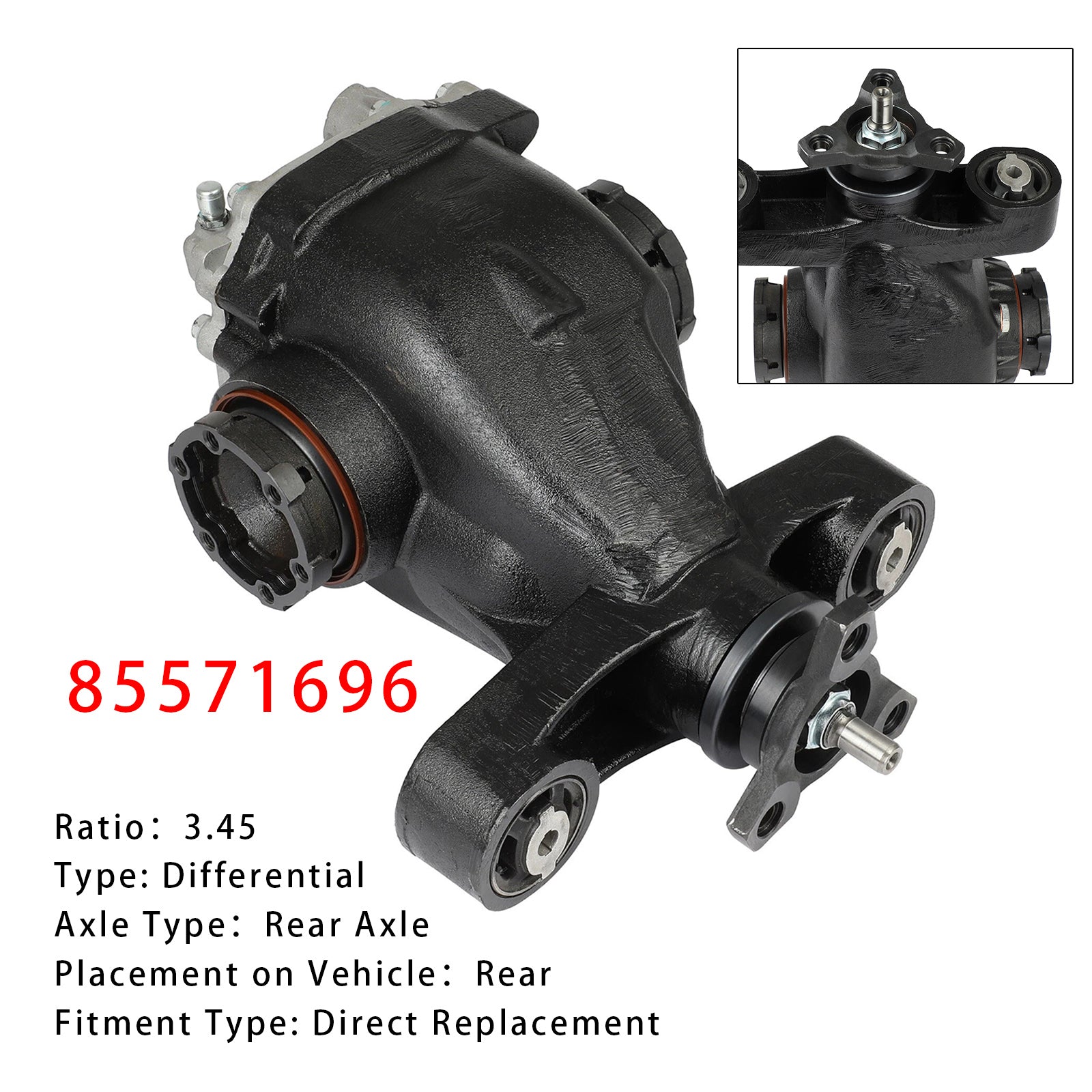 2013-2019 Cadillac ATS AWD 8AT Rear Differential Assembly Carrier 85571696 3.45