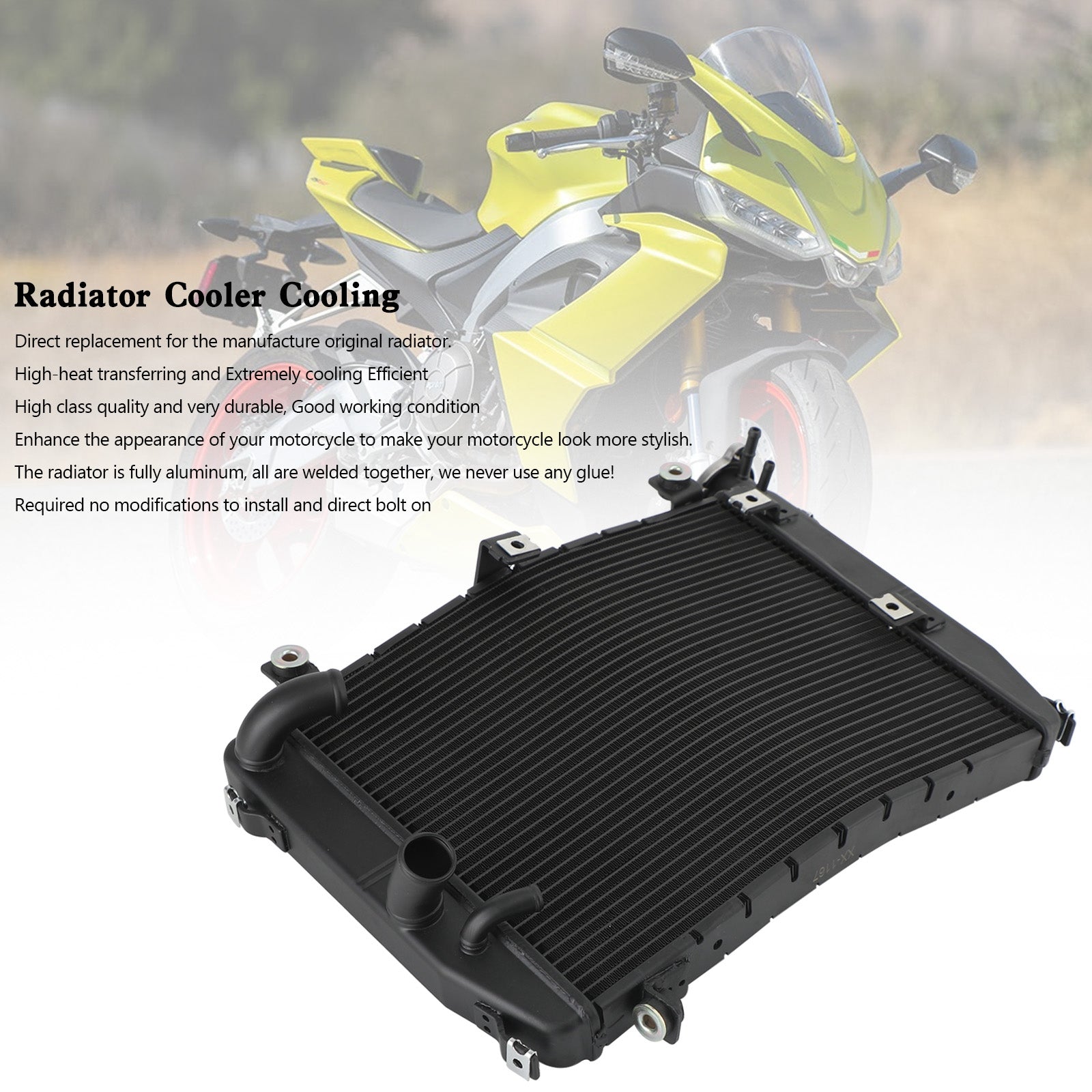 2020 2021 2022 2023 Aprilia Tuono 660 Aluminium Engine Radiator Cooler Cooling