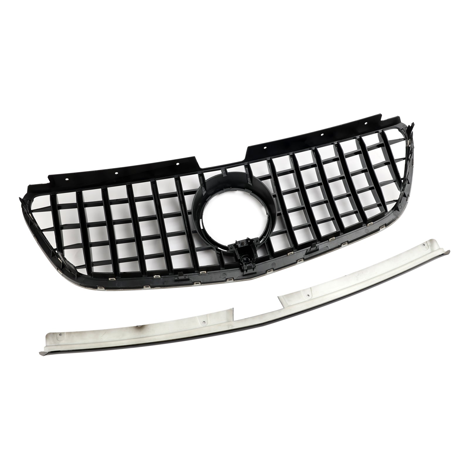 2015-2019 Vito W447 Mercedes GT Stlye Gloss Black Front Bumper Grill Grille