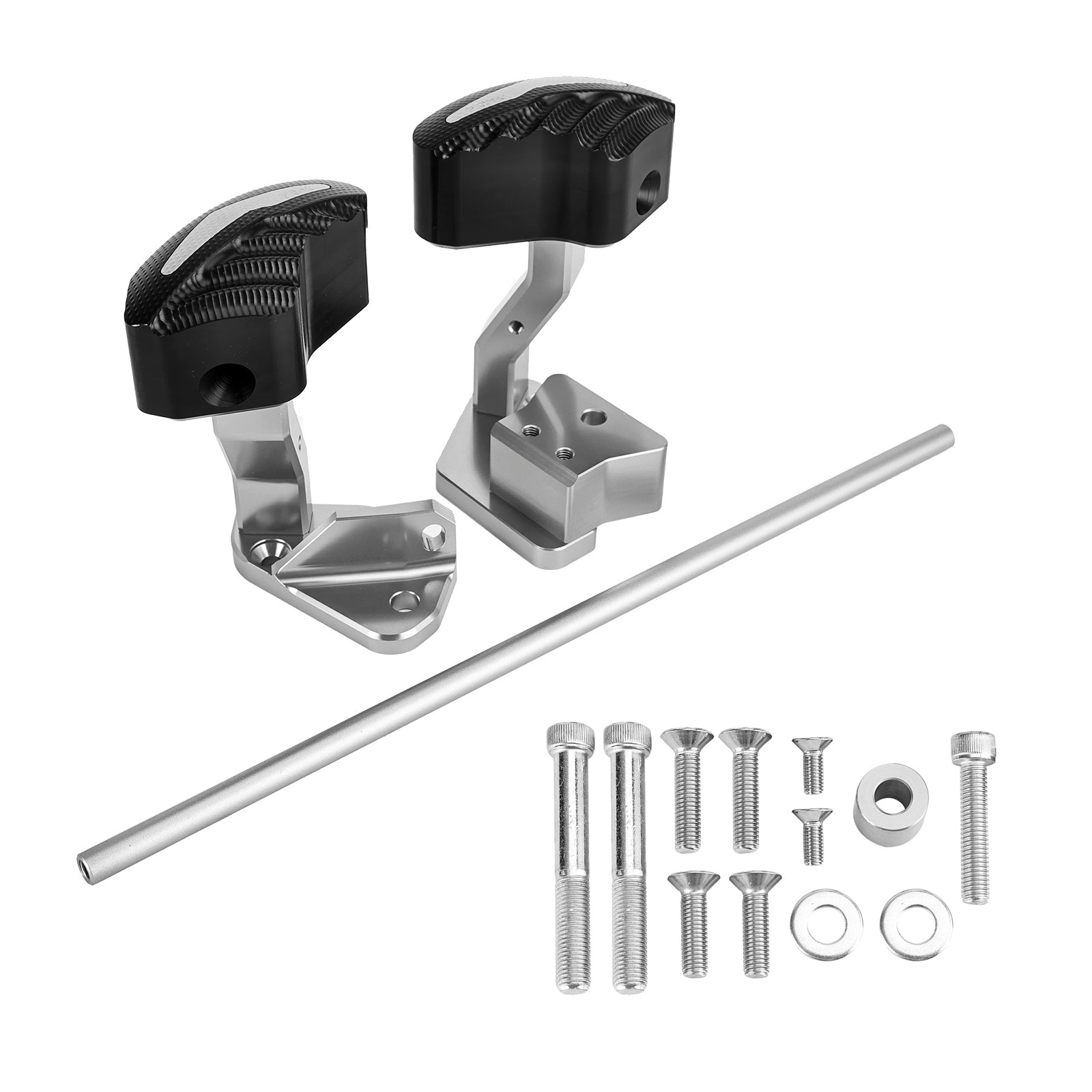 Protector Engine Crash Bunds Pads Slider For Suzuki Gsxr1300 Hayabusa 21-23 Silver