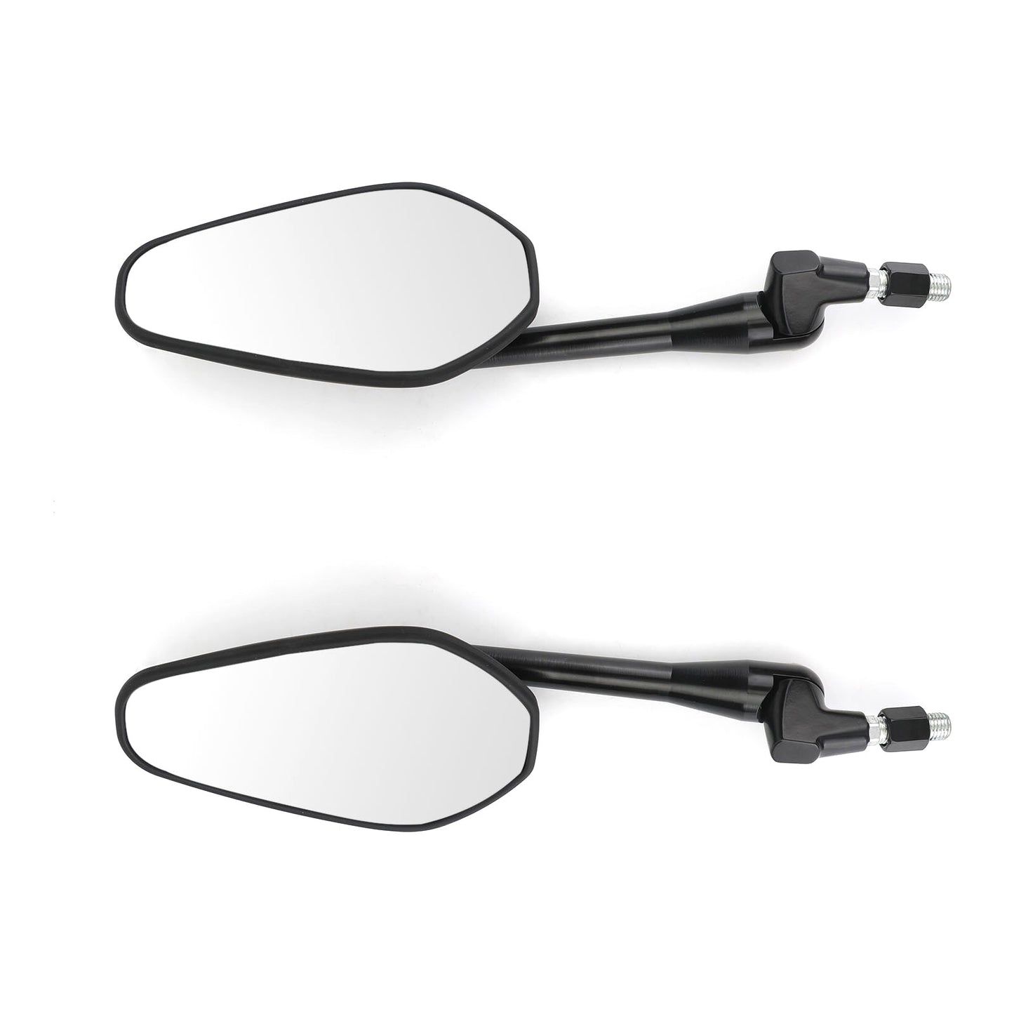 New M10 10mm Left & Right Motorcycle Motorbike Custom Rearview Side Mirrors Generic