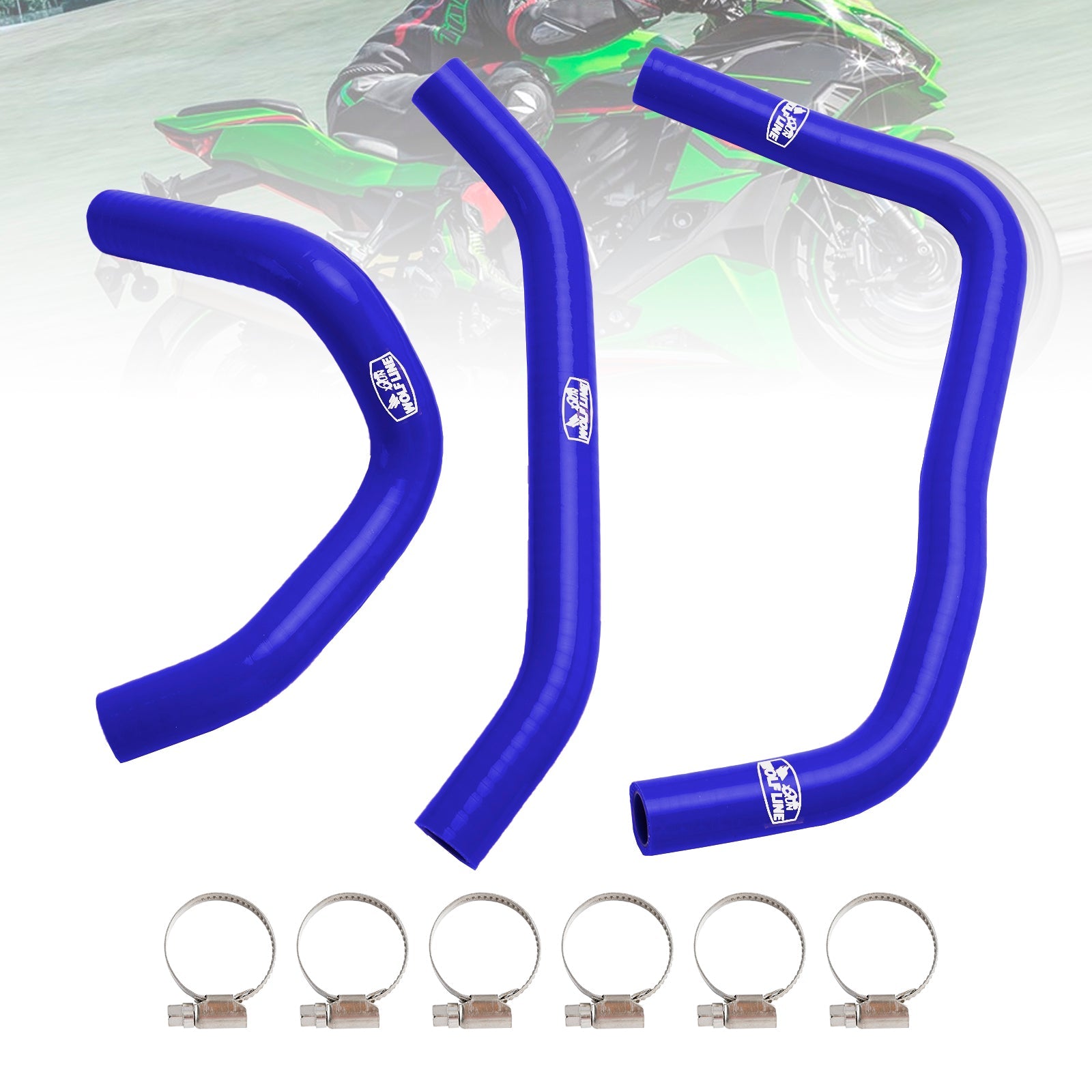 2023-2024 Kawasaki ZX4R ZX-4RR Silicone Radiator coolant Hose kit