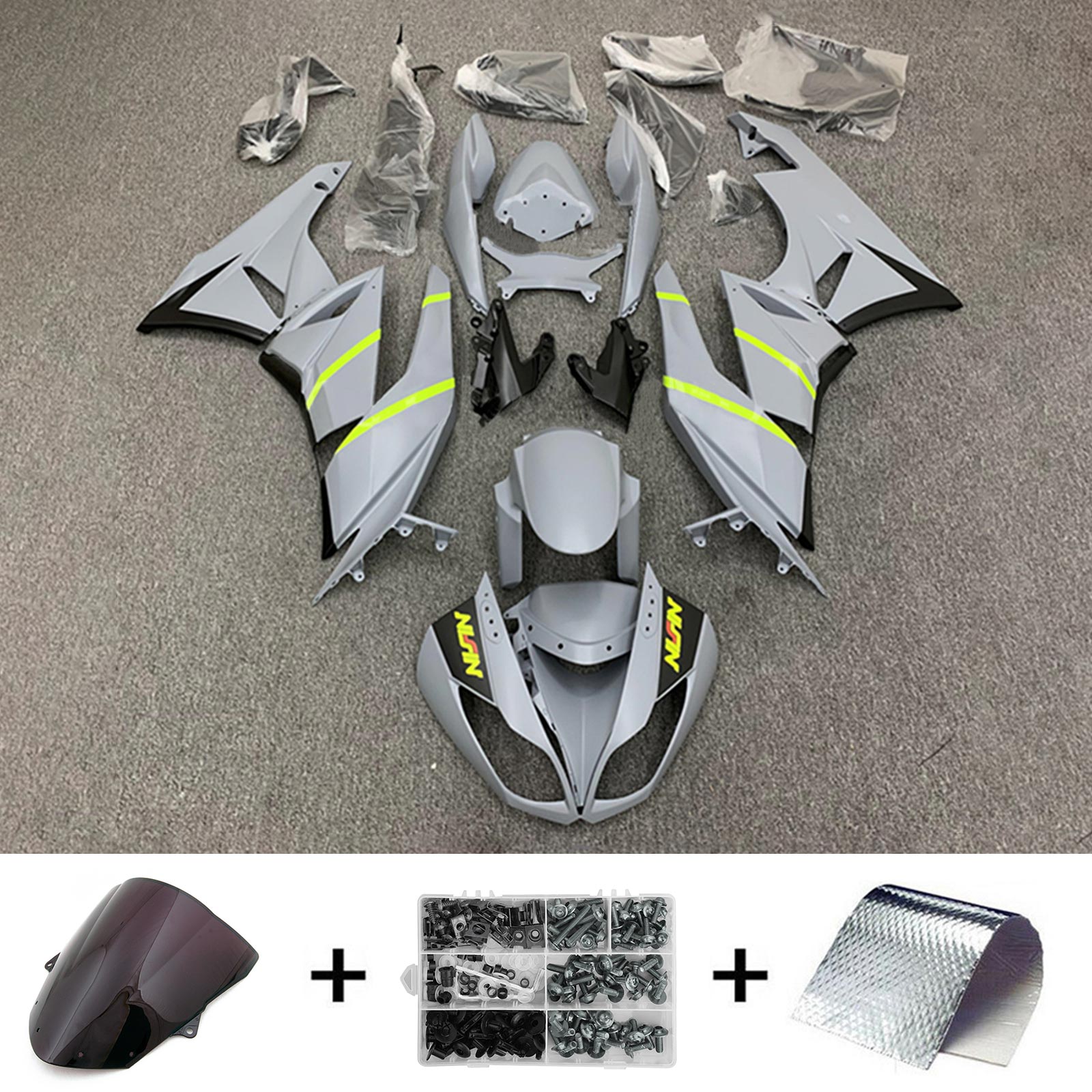 2009-2012 Kawasaki ZX6R 636 Fairing Kit Bodywork Plastic ABS