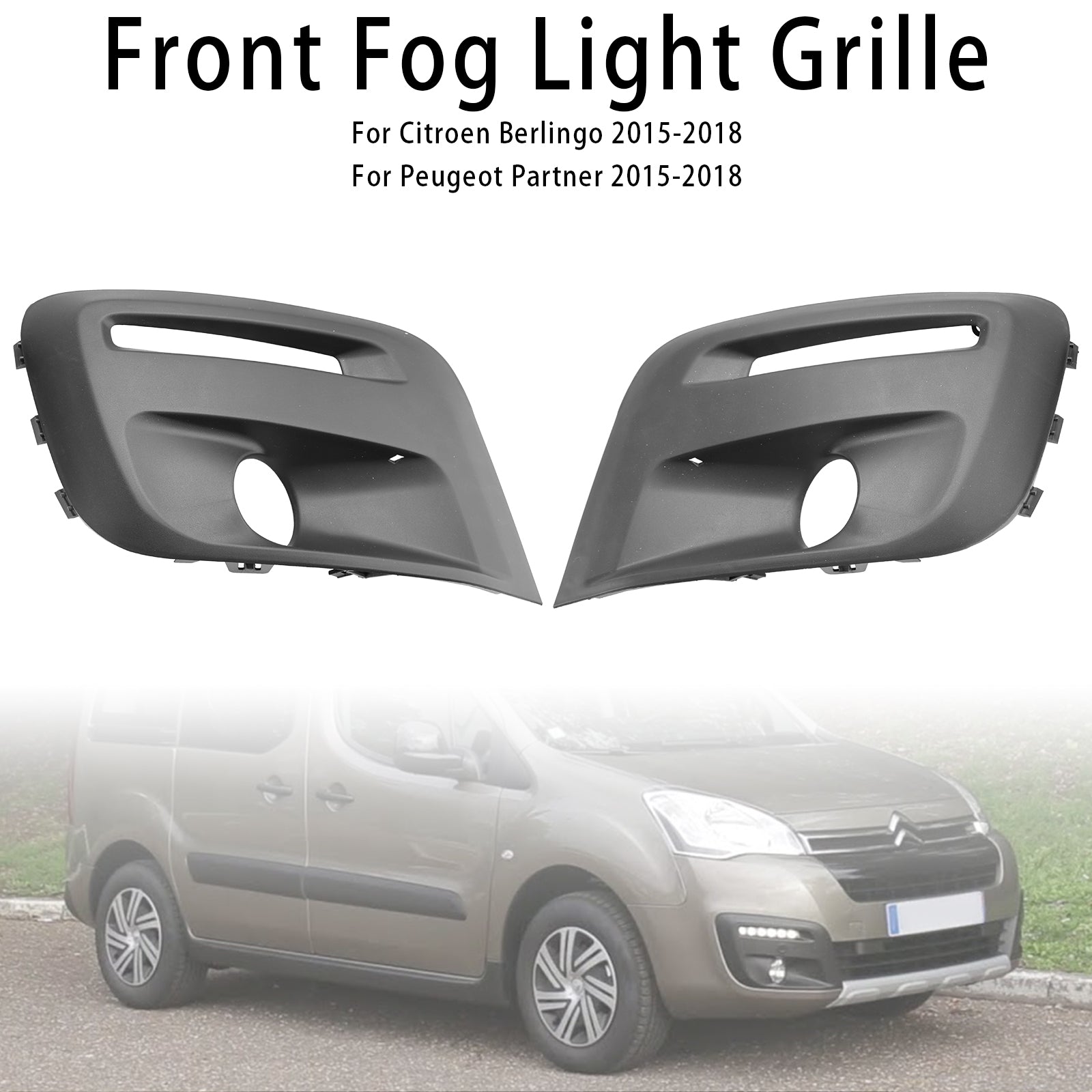 2015-2018 Citroen Berlingo Front Bumper Foglight Grille 1513564680 9810965777