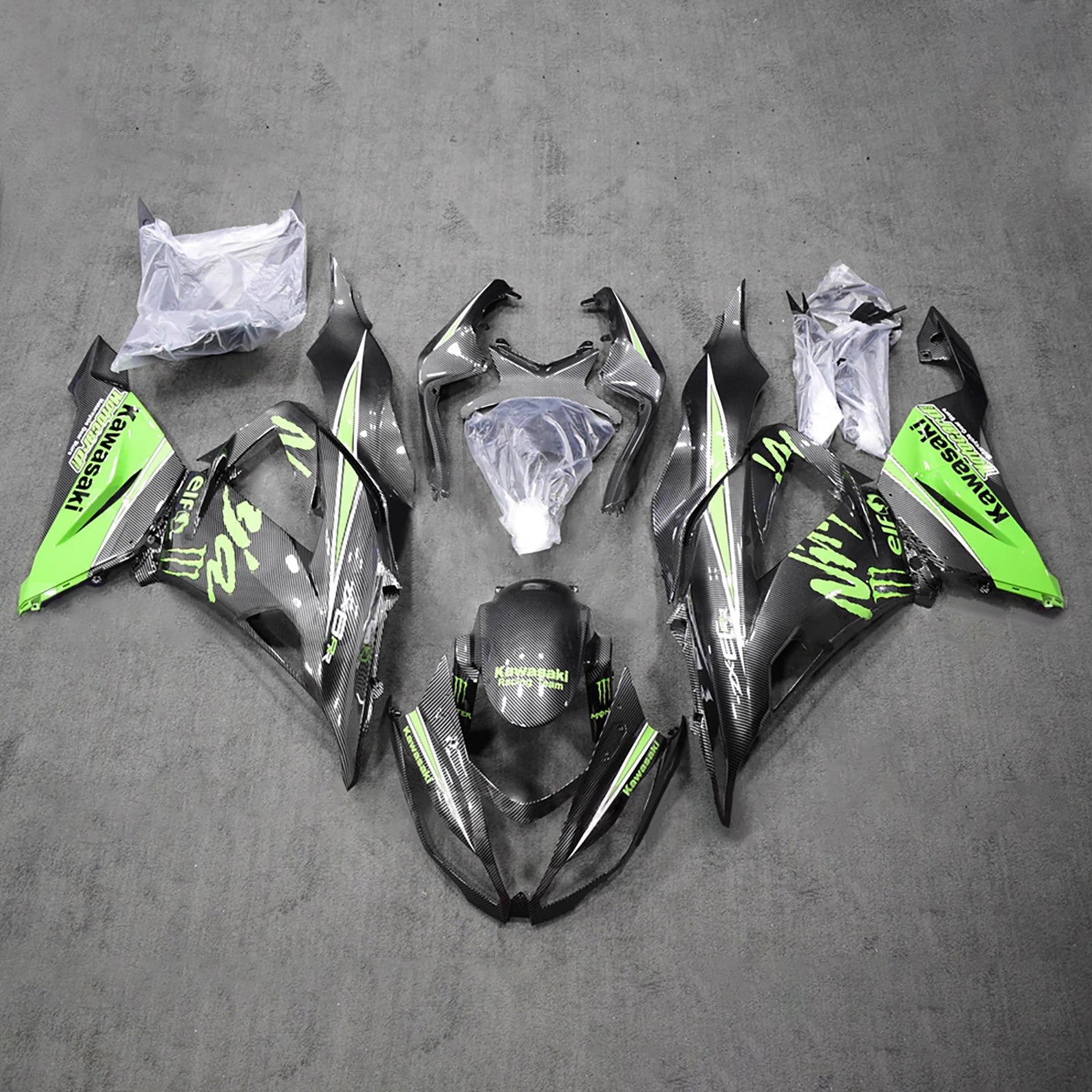 Injection Fairing Kit Bodywork Plastic ABS fit For Kawasaki ZX6R 636 2013-2018