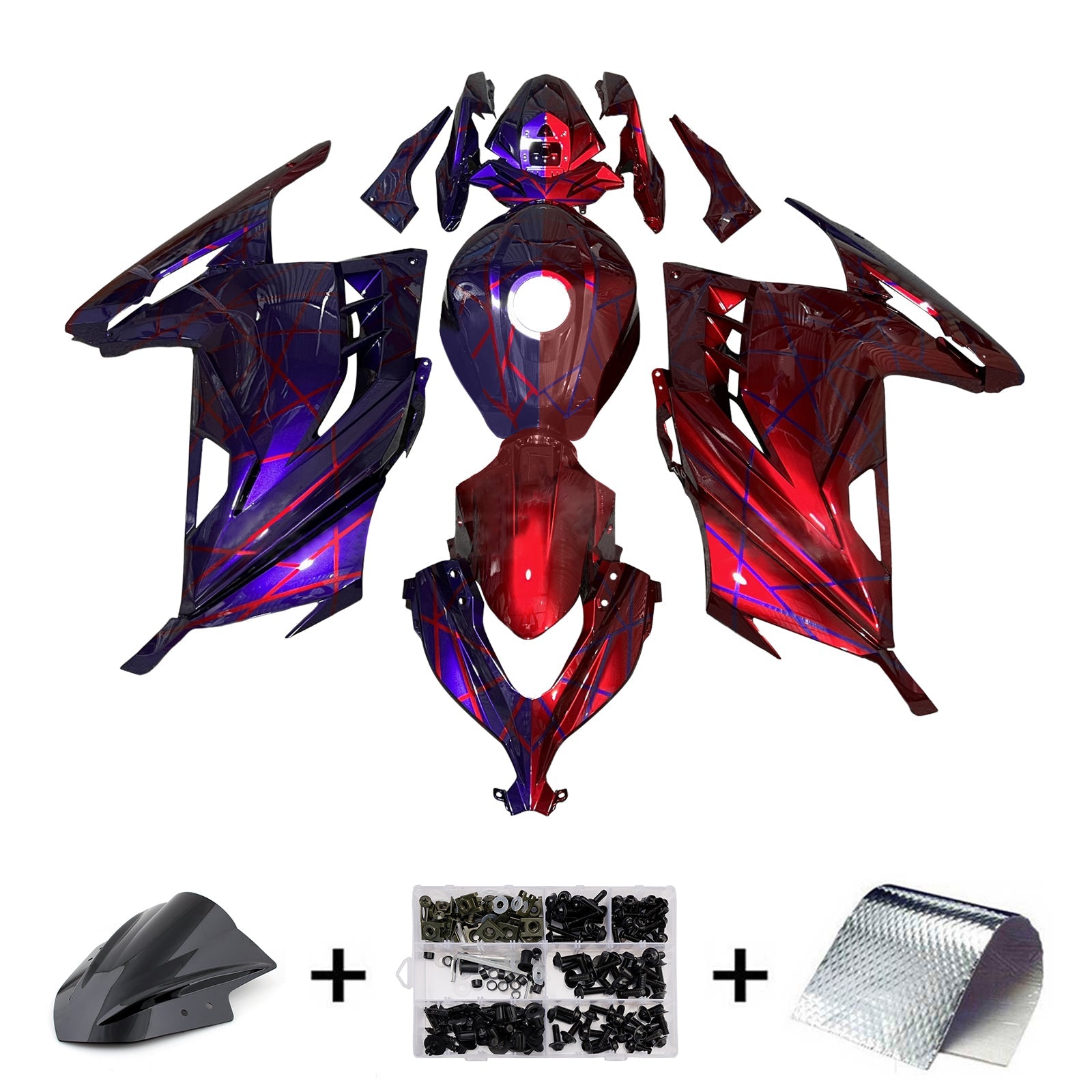 Injection Fairing Kit Bodywork Plastic ABS fit For Kawasaki EX300 Ninja300 2013-2024