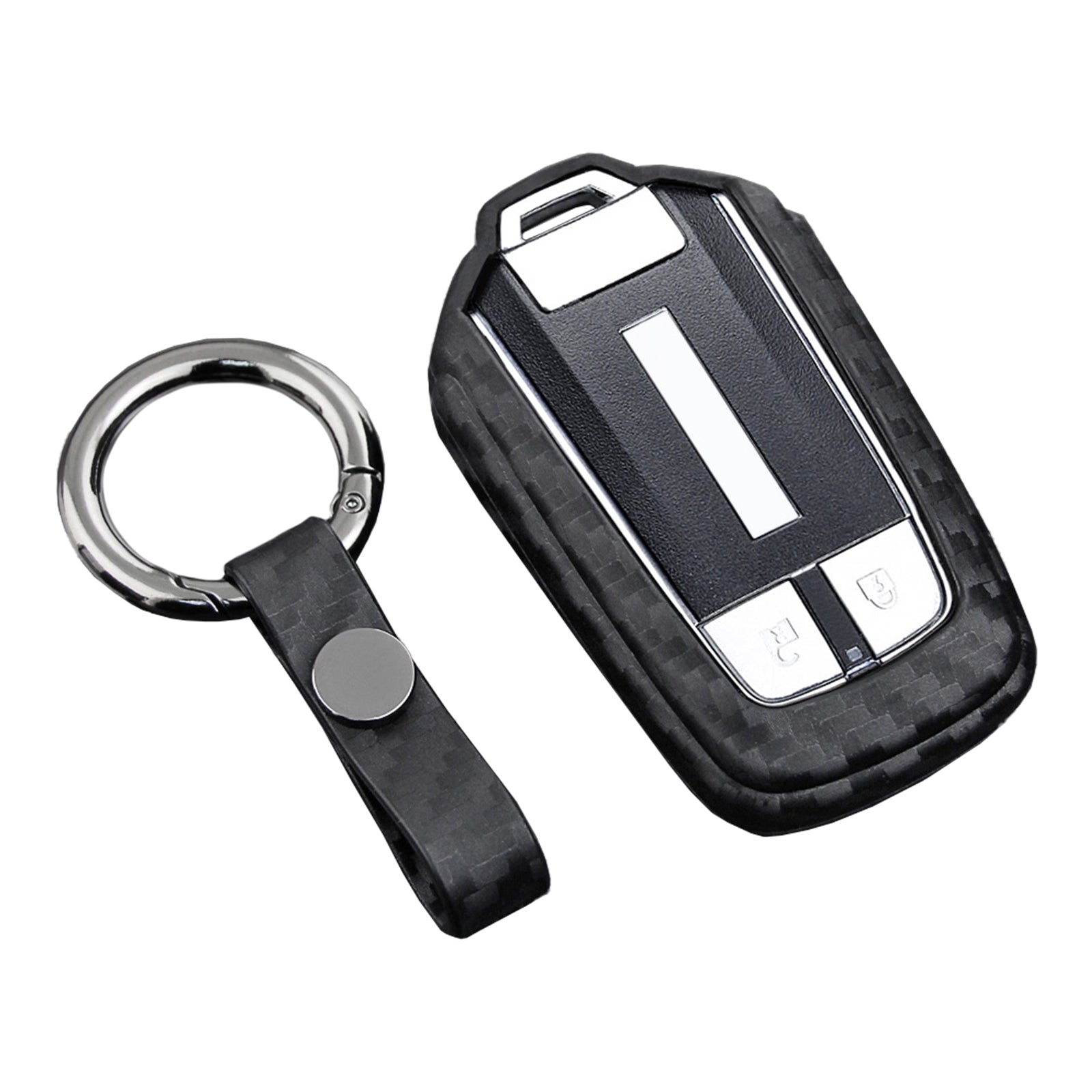 Leather Silicone Car Key Case Cover With Buckle For Isuzu