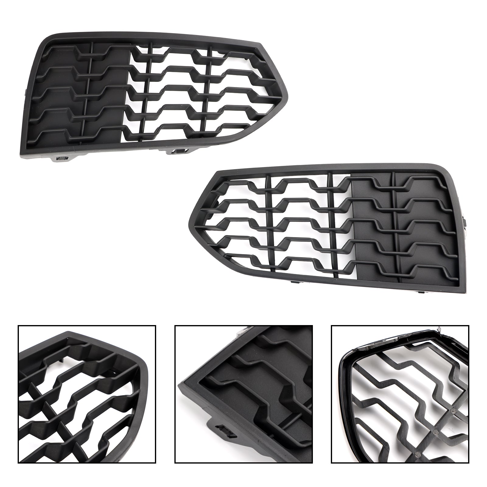 2014-2017 BMW 2-Series F23 Front Bumper M Fog Light Grilles Grill 2PCS