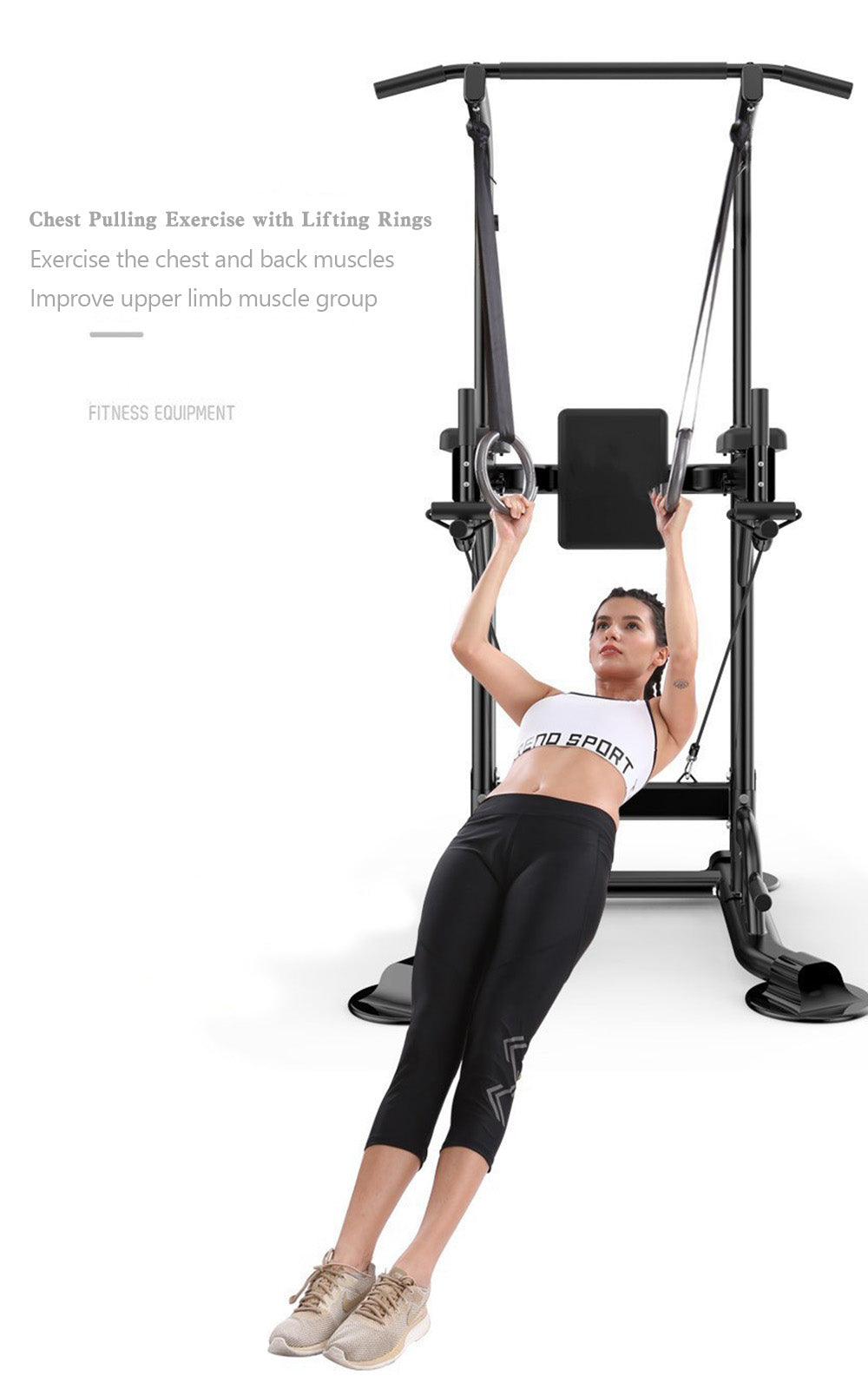 Pull-Up Bars & Squat Bar Power Tower Dip Stands  Strength Training for Home Gym