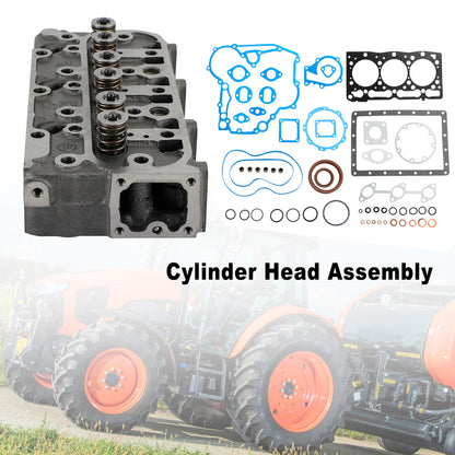 Complete Cylinder Head With Valve Spring & Gasket Kit For Kubota D1105 RTV1100