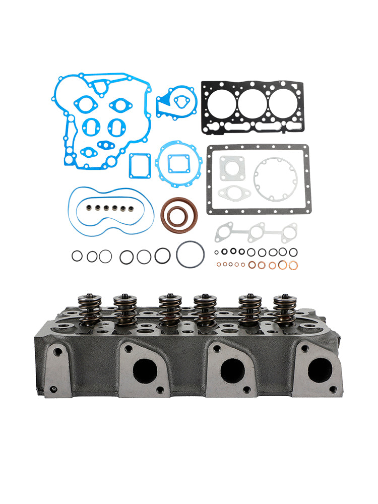 Complete Cylinder Head With Valve Spring & Gasket Kit For Kubota D1105 RTV1100