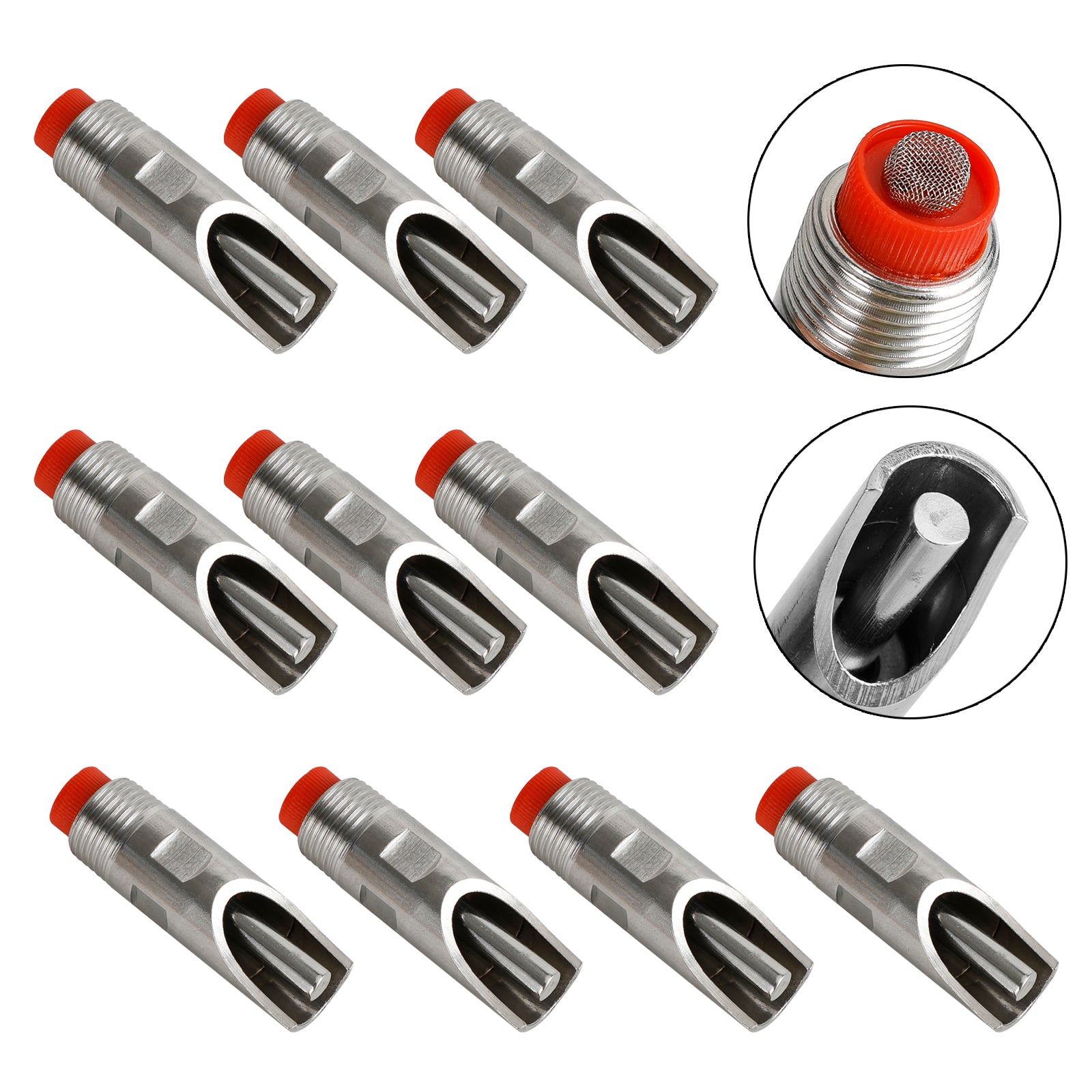 10Pcs Stainless Steel 1/2" Thread Pig Hog Automatic Nipple Drinker Waterer