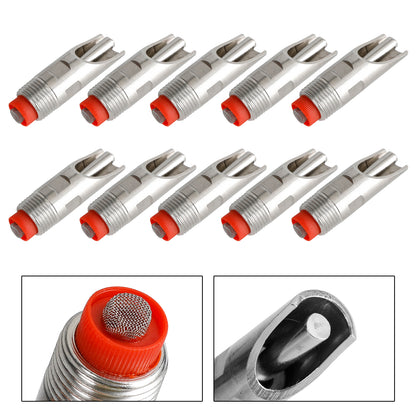 10Pcs Stainless Steel 1/2" Thread Pig Hog Automatic Nipple Drinker Waterer