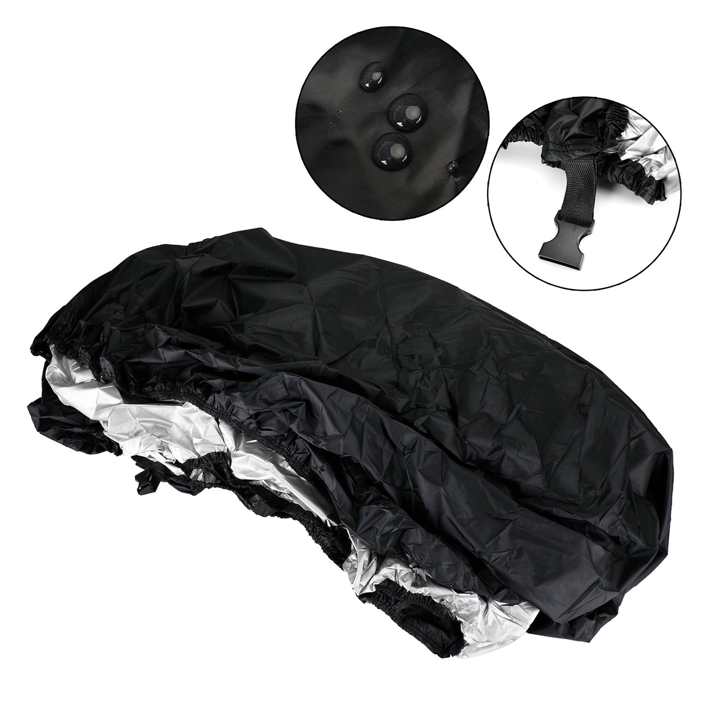 Universal Waterproof Duty Boat Cover 14-16Ft Black For Fishing Boat Shelter