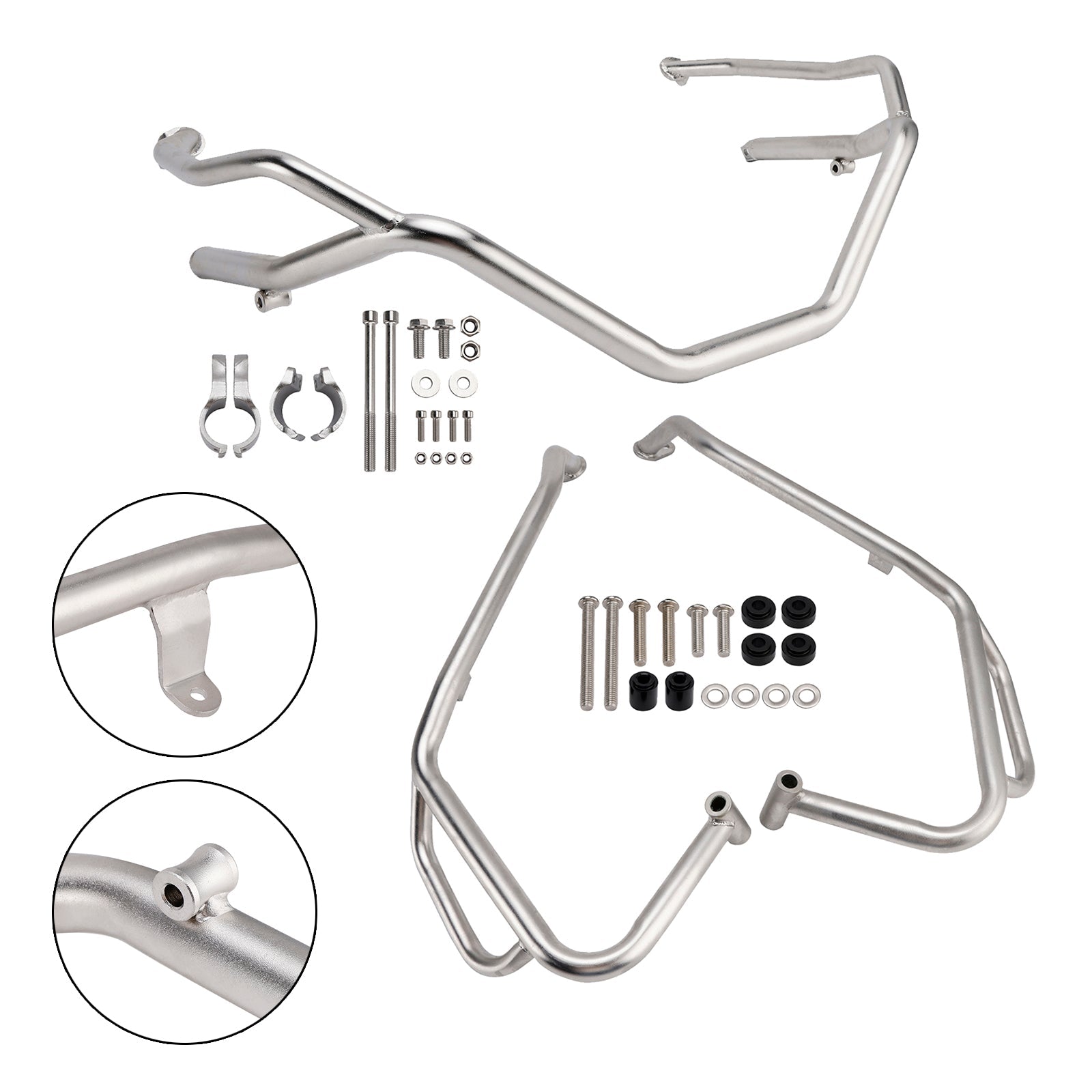 2025+ Honda X-Adv 750 Upper Lower Kit Engine Guard Frame Crash Bar Silver