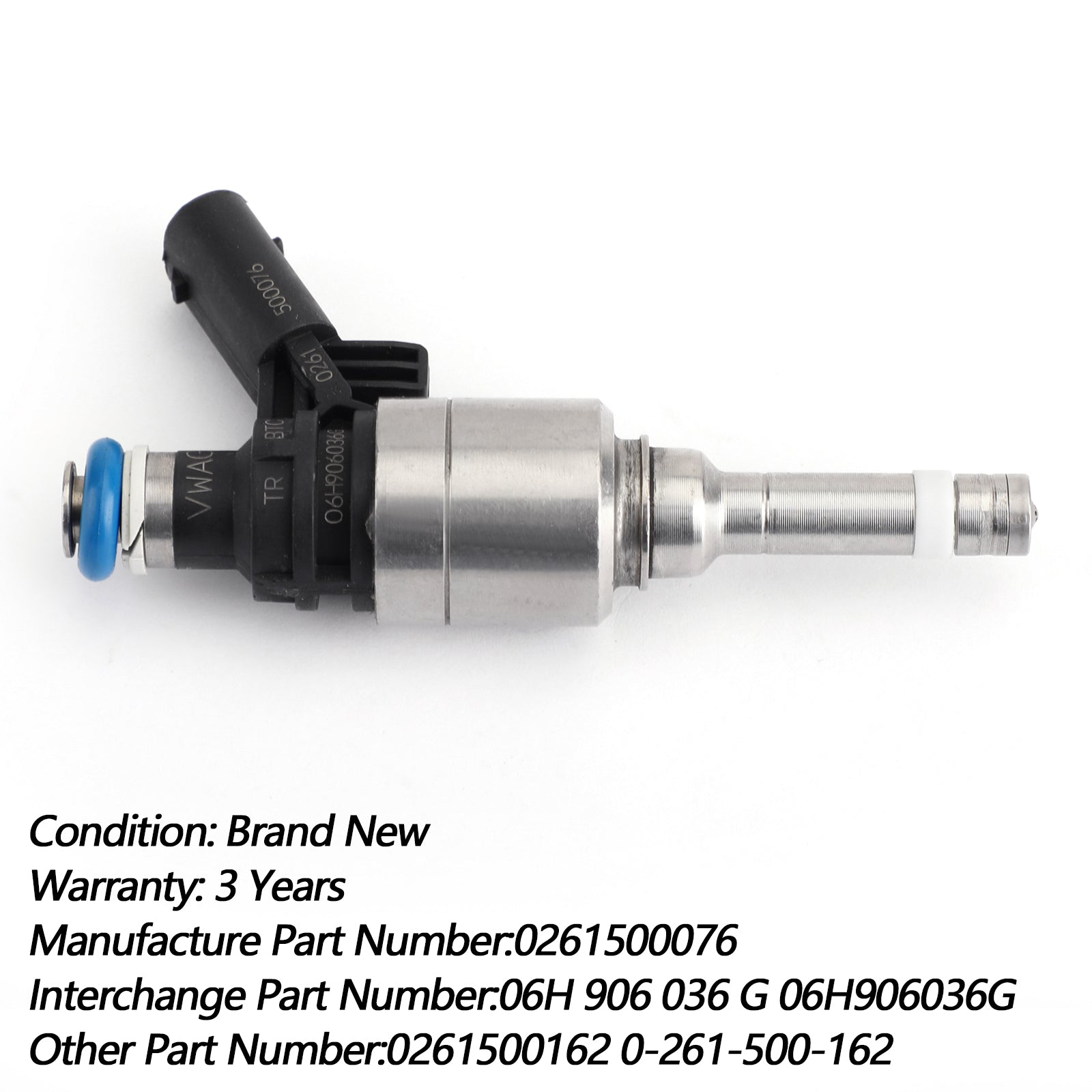 06H906036G 4pcs Fuel Injectors For Audi A4 A3 A5 TT VW T5 Eos CC 2.0L Turbo 0261500076