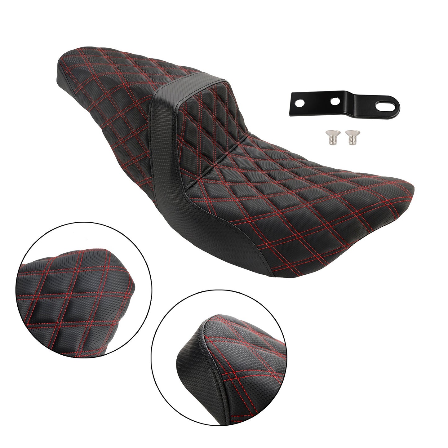 08-23 Fl Touring Models Complete Cushion Rider Passenger Seat Red