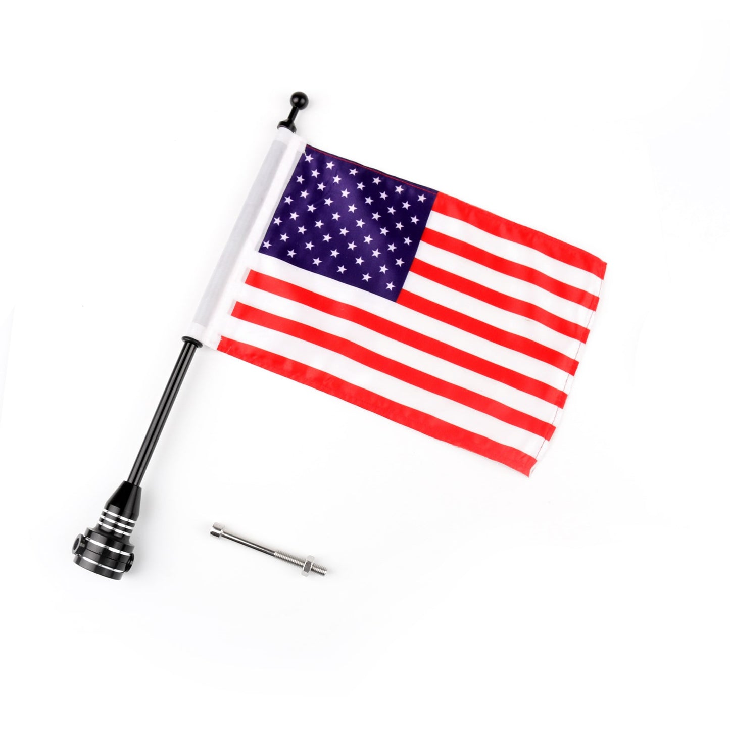 AU5 Side USA Rear Black Flag Custom Pole Flag Mount with TZ Motorcycle