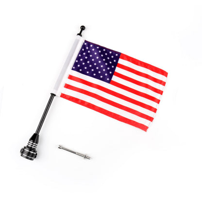 AU5 Side USA Rear Black Flag Custom Pole Flag Mount with TZ Motorcycle